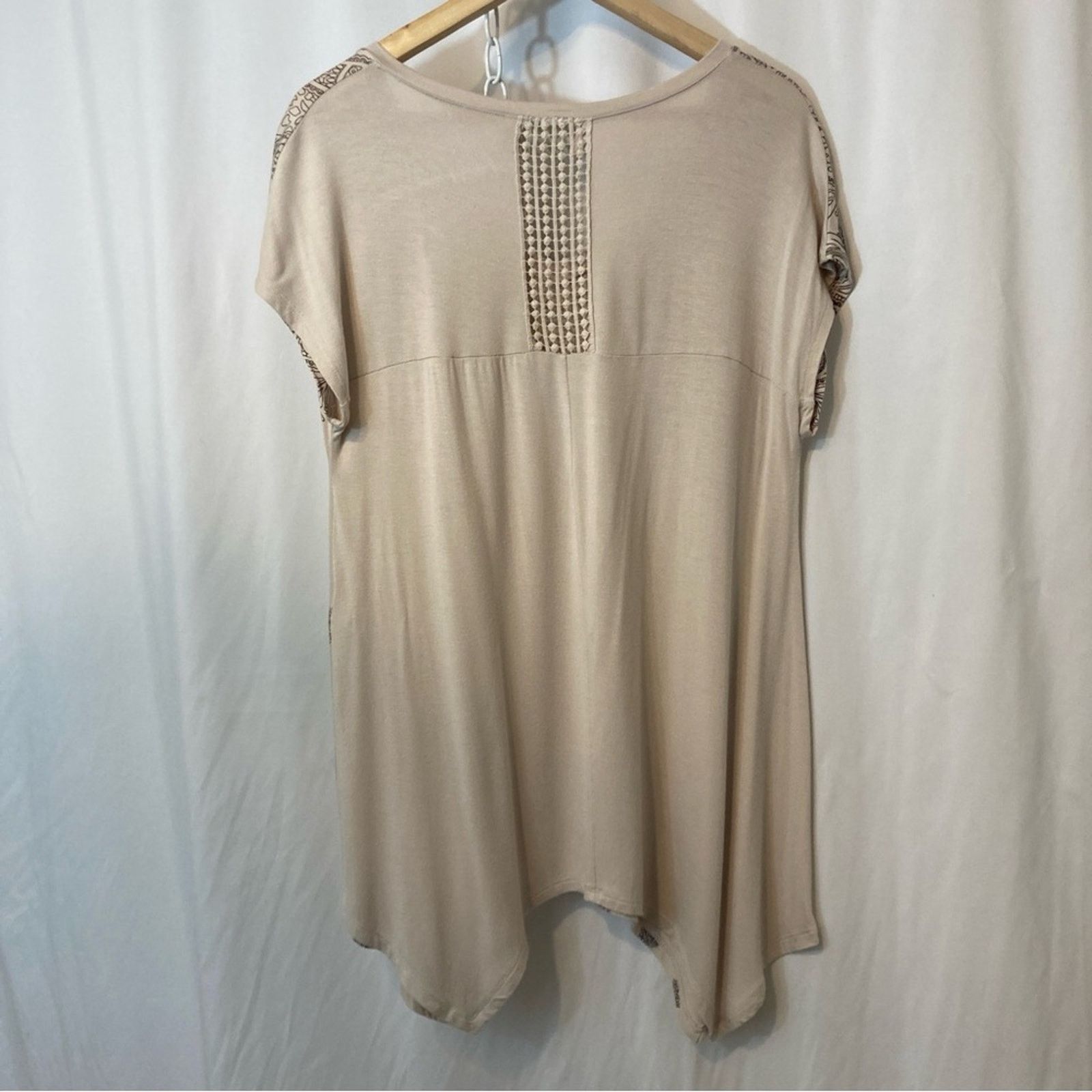 Chicos Chico’s Zenergy Cream Paisley Floral Lace Blouse Top Size M / US 6-8 / IT 42-44 - 8 Thumbnail