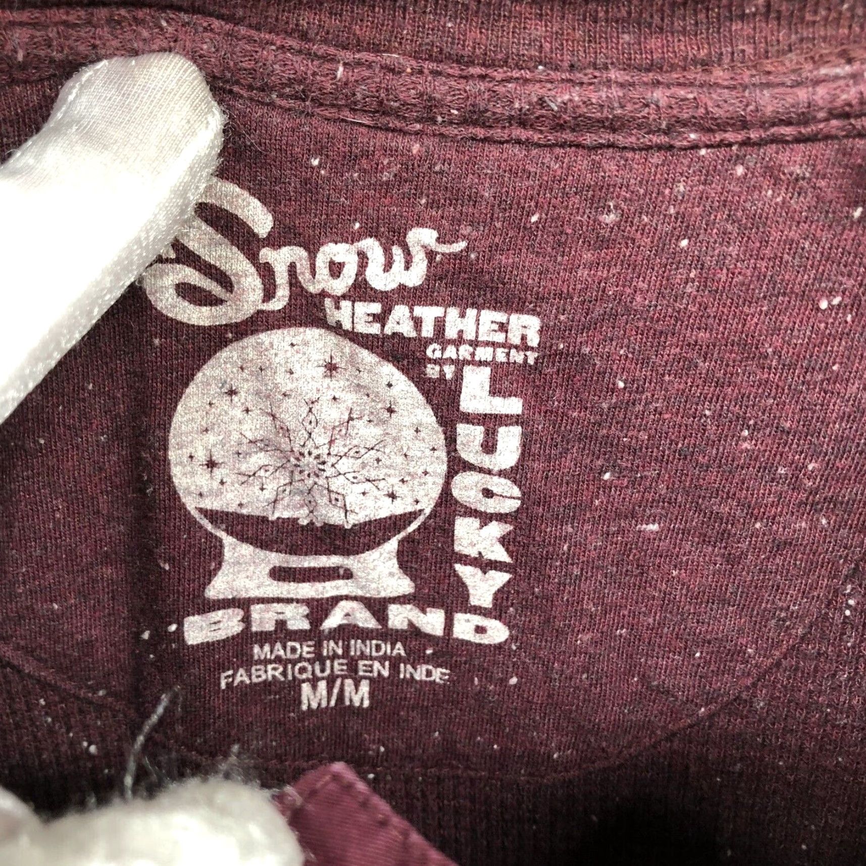 Lucky Brand Lucky Brand Waffle Knit Henley Long Sleeve Shirt Mens M Burgundy Thermal Snow Size US M / EU 48-50 / 2 - 5 Thumbnail