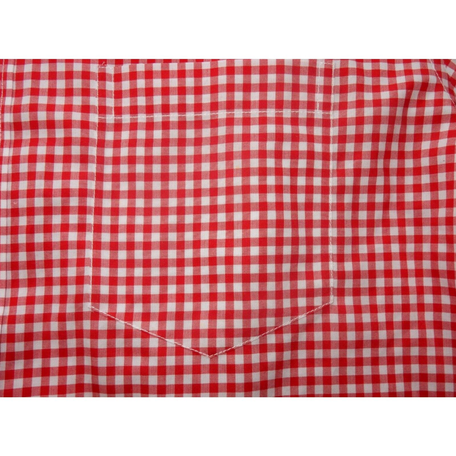 Lands' End VINTAGE L.L. Bean Men's Short Sleeve Button-Up Shirt Red Cotton Size M Size US M / EU 48-50 / 2 - 2 Thumbnail