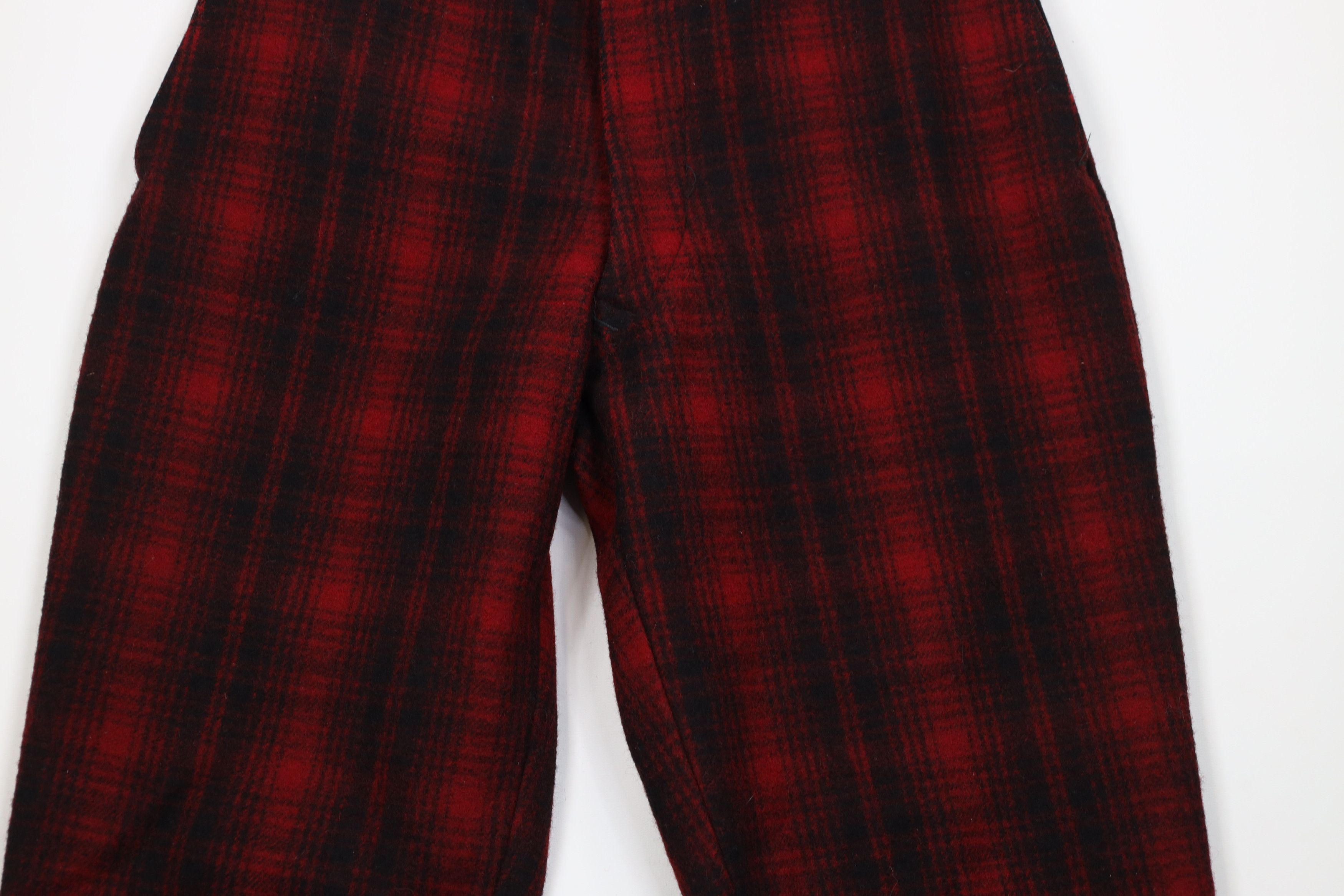 Vintage 60s 70s Woolrich Wool Joggers Pants Plaid USA