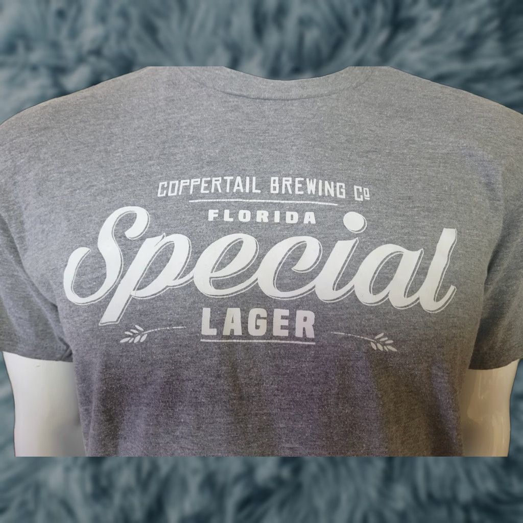 Vintage Coppertail Brewing Florida Special Lager T Shirt Large Gray Cotton Blend Alstyle 50/50 Men Crew Neck Short Sleeve Graphic Tee Bar Beer Tampa Mens Size US L / EU 52-54 / 3 - 1 Thumbnail