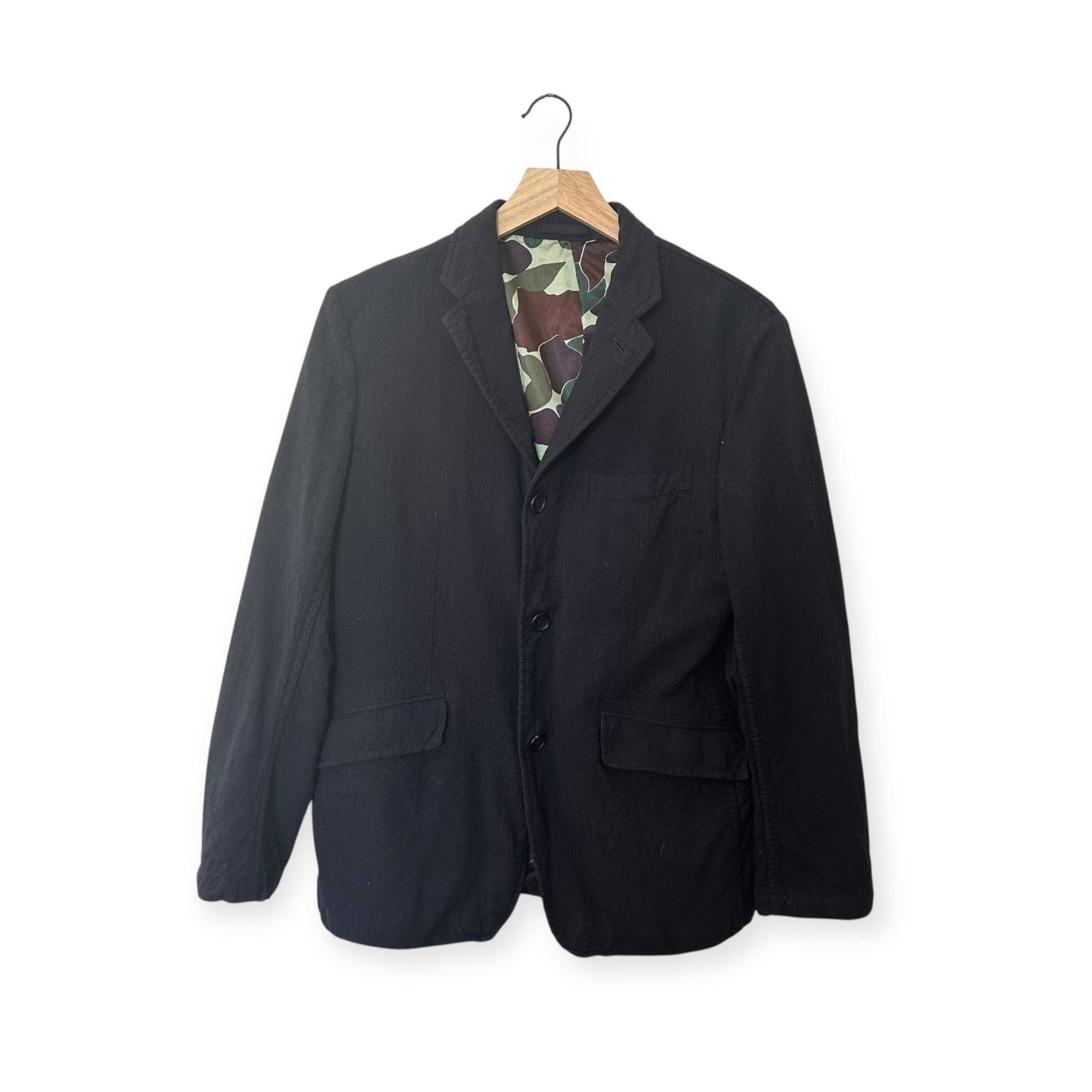 Comme Des Garçons HOMME Black Wool Jacket Size XS AW2017
