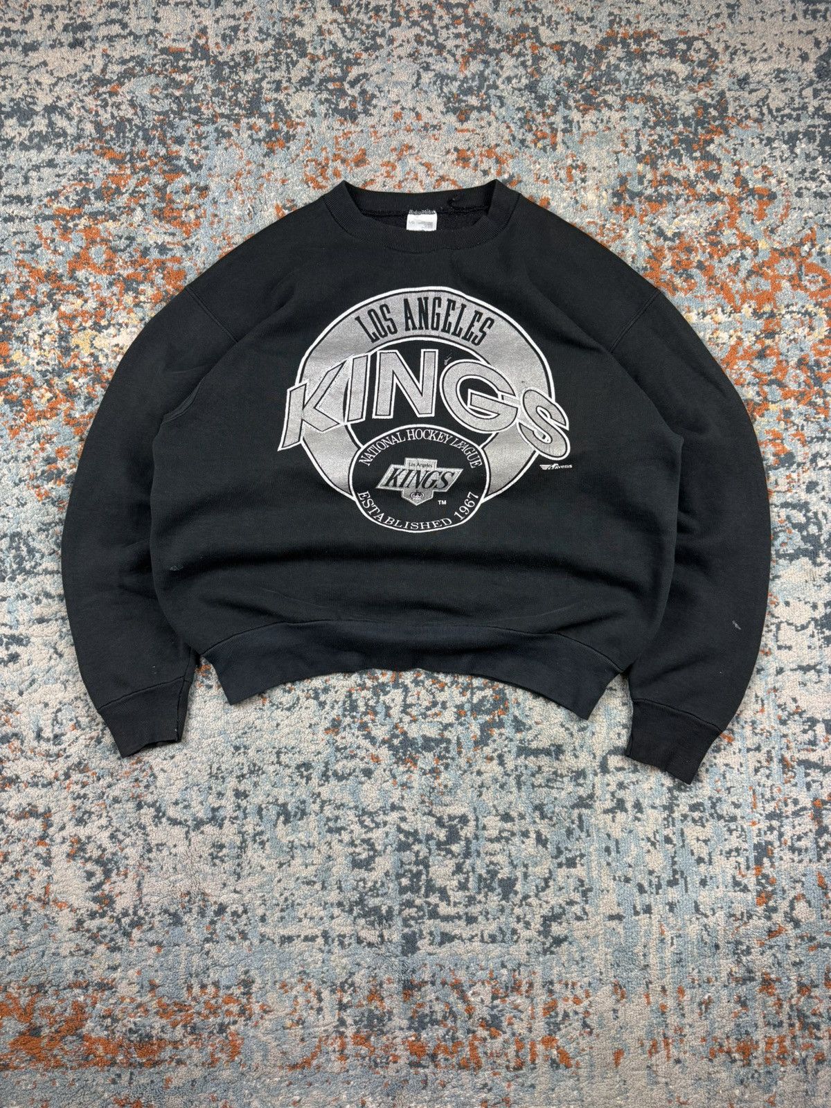 NHL × Vintage Vintage 90s Los Angeles Kings NHL boxy graphic sweatshirt Size US XL / EU 56 / 4 - 1 Thumbnail