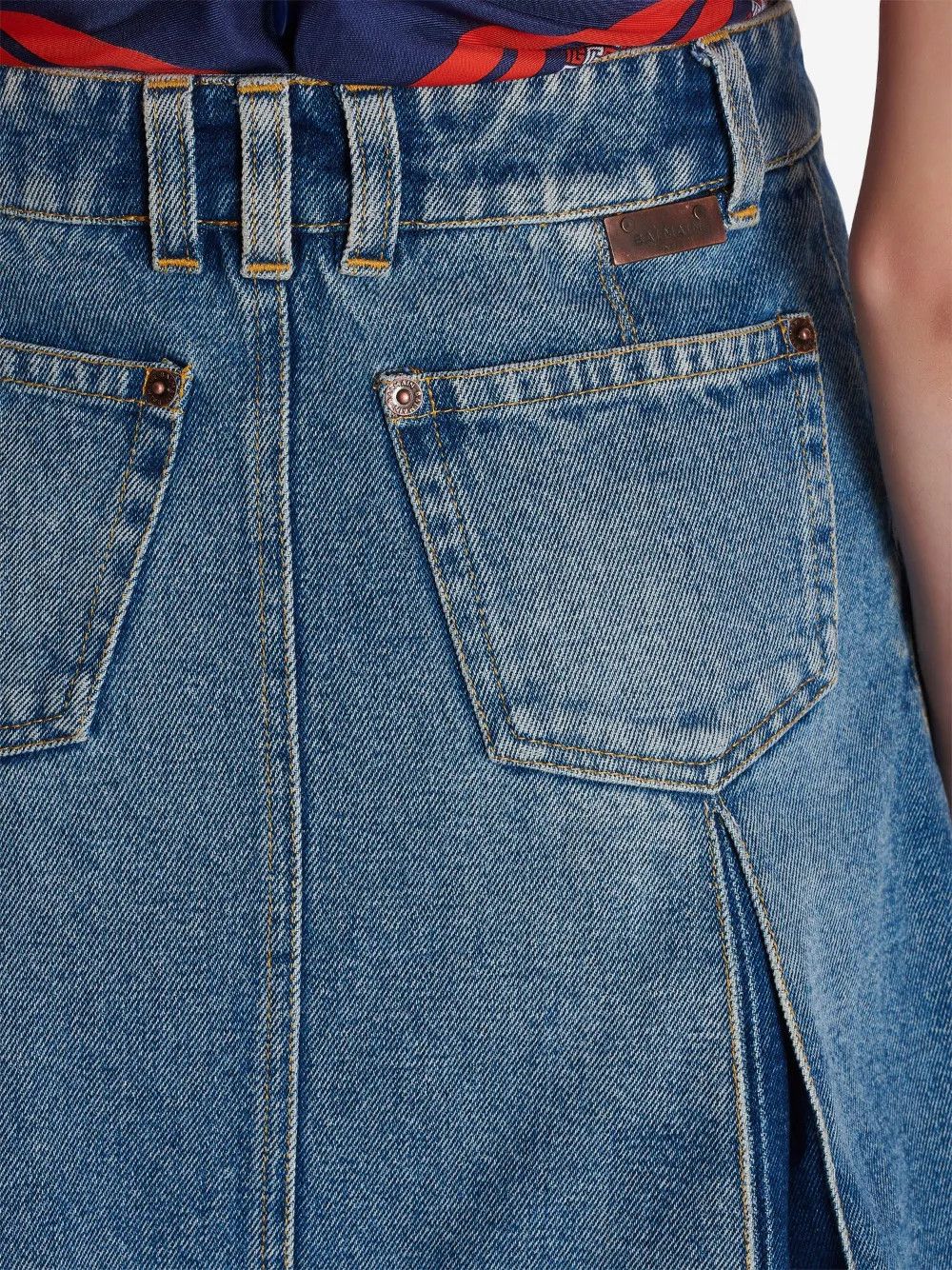 Balmain o1y0625 Denim Skirt in Blue Size 30" / US 8 / IT 44 - 5 Thumbnail