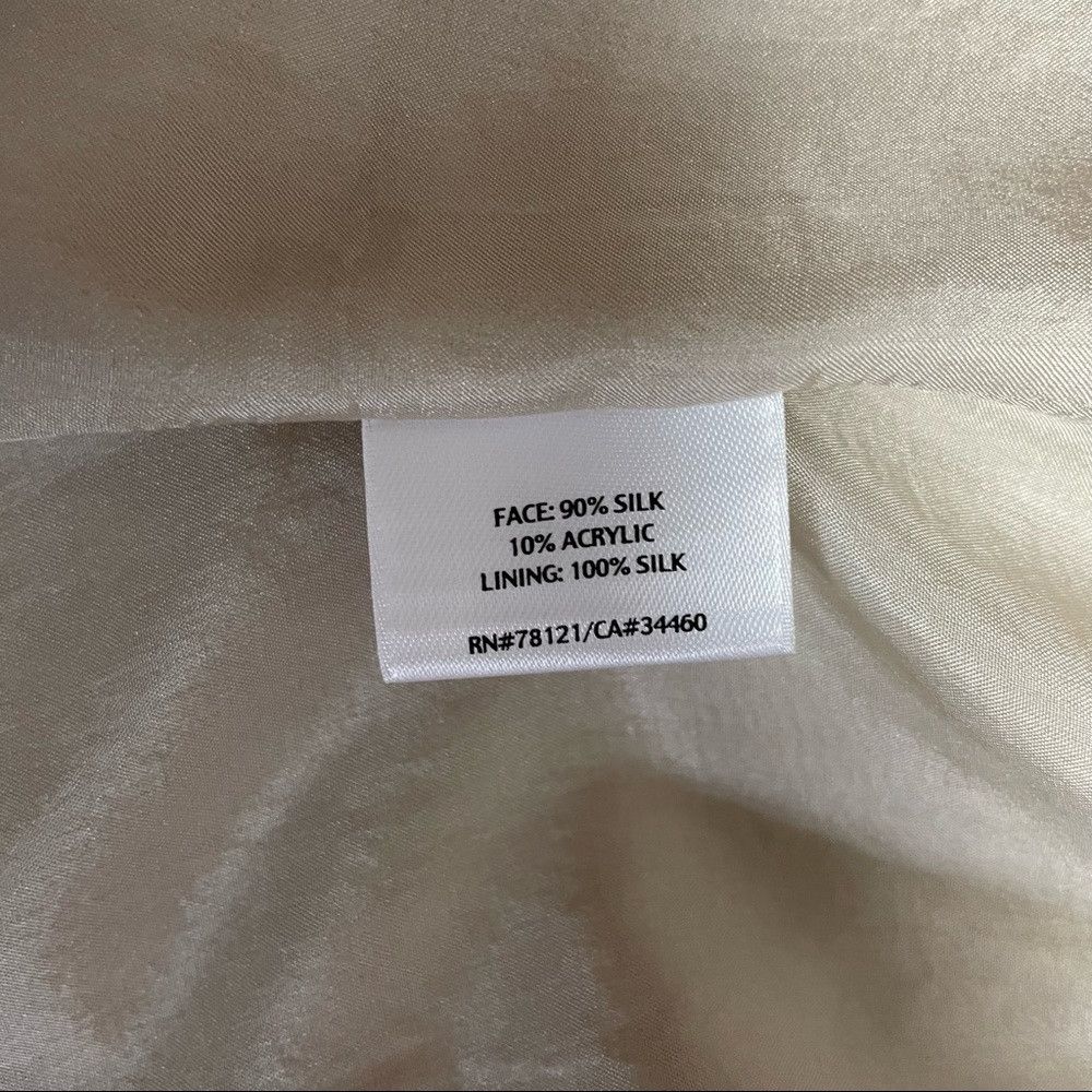 Eileen Fisher Eileen Fisher Silk Groove Beige Open Front 3/4 Sleeve Jacke Size M / US 6-8 / IT 42-44 - 8 Thumbnail