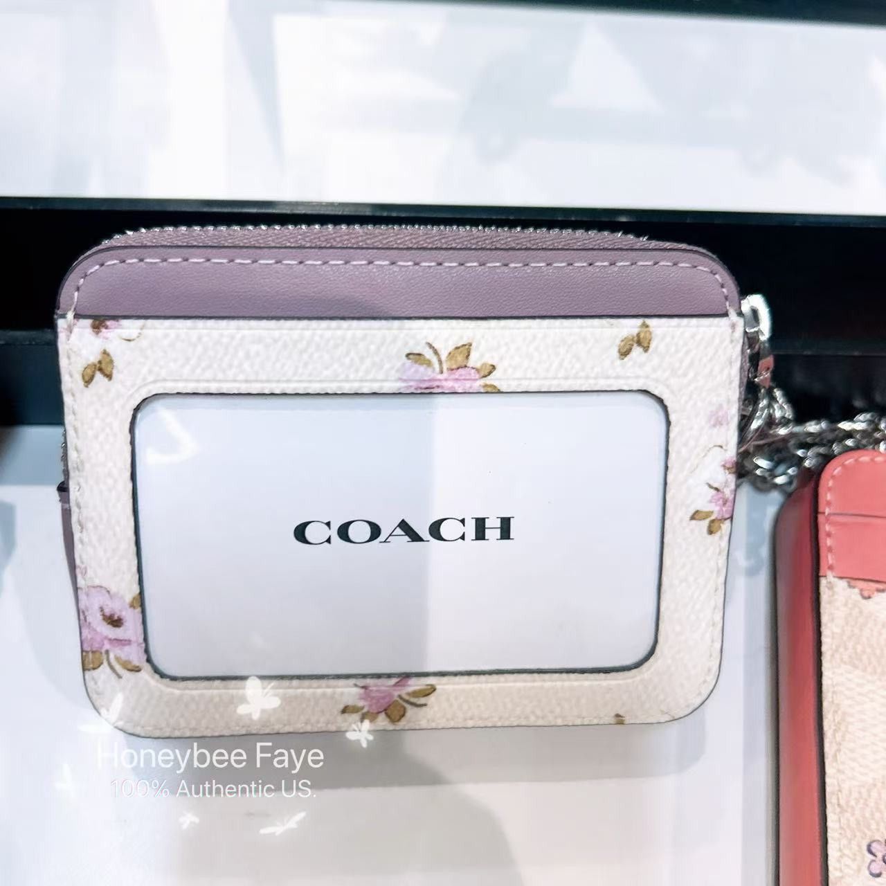 Coach Zip Card Case With Floral Print CAU43 Size ONE SIZE - 2 Thumbnail