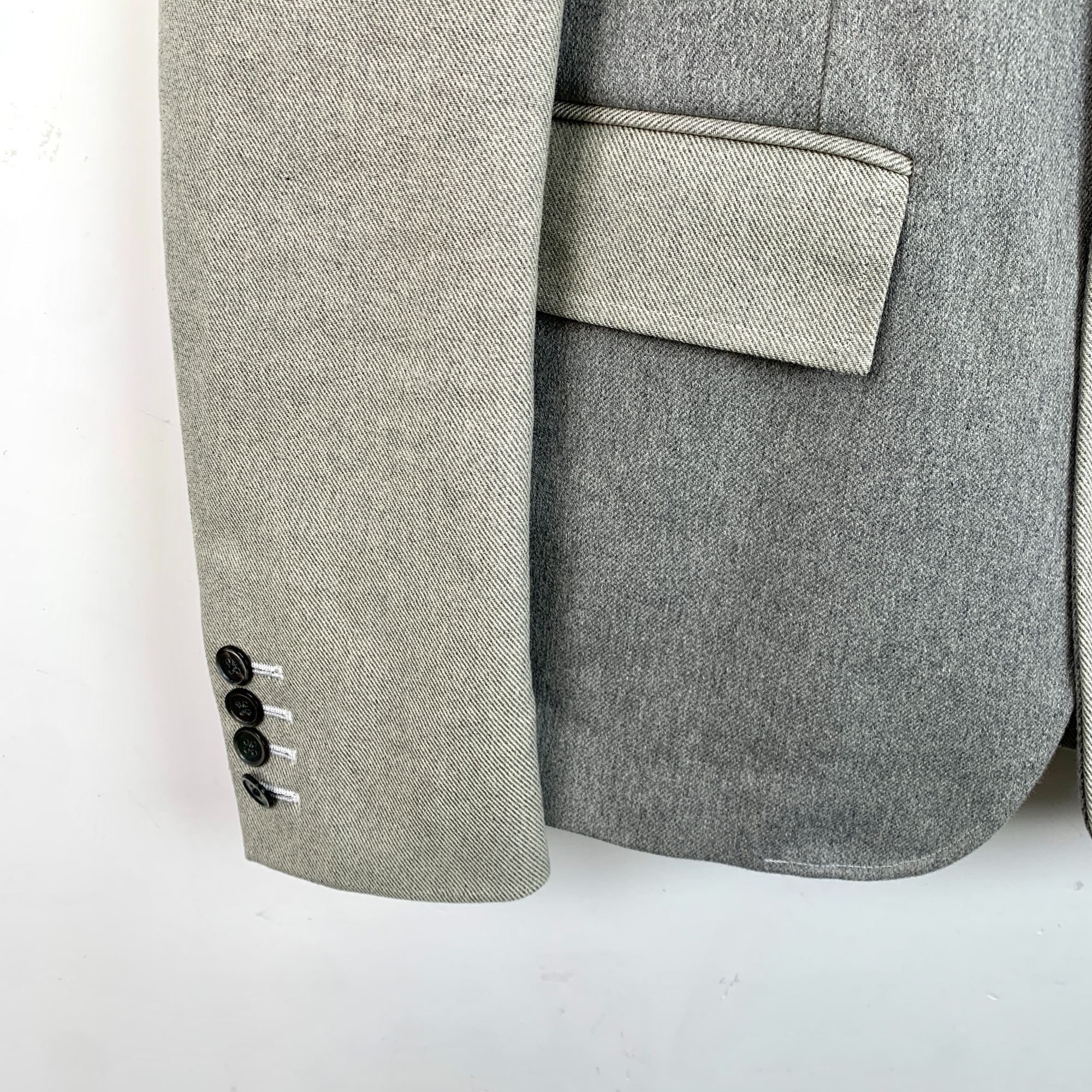 Thom Browne Thom Browne Mens Two-Tone Gray Blazer With Striped Sleeve Size US M / EU 48-50 / 2 - 5 Thumbnail