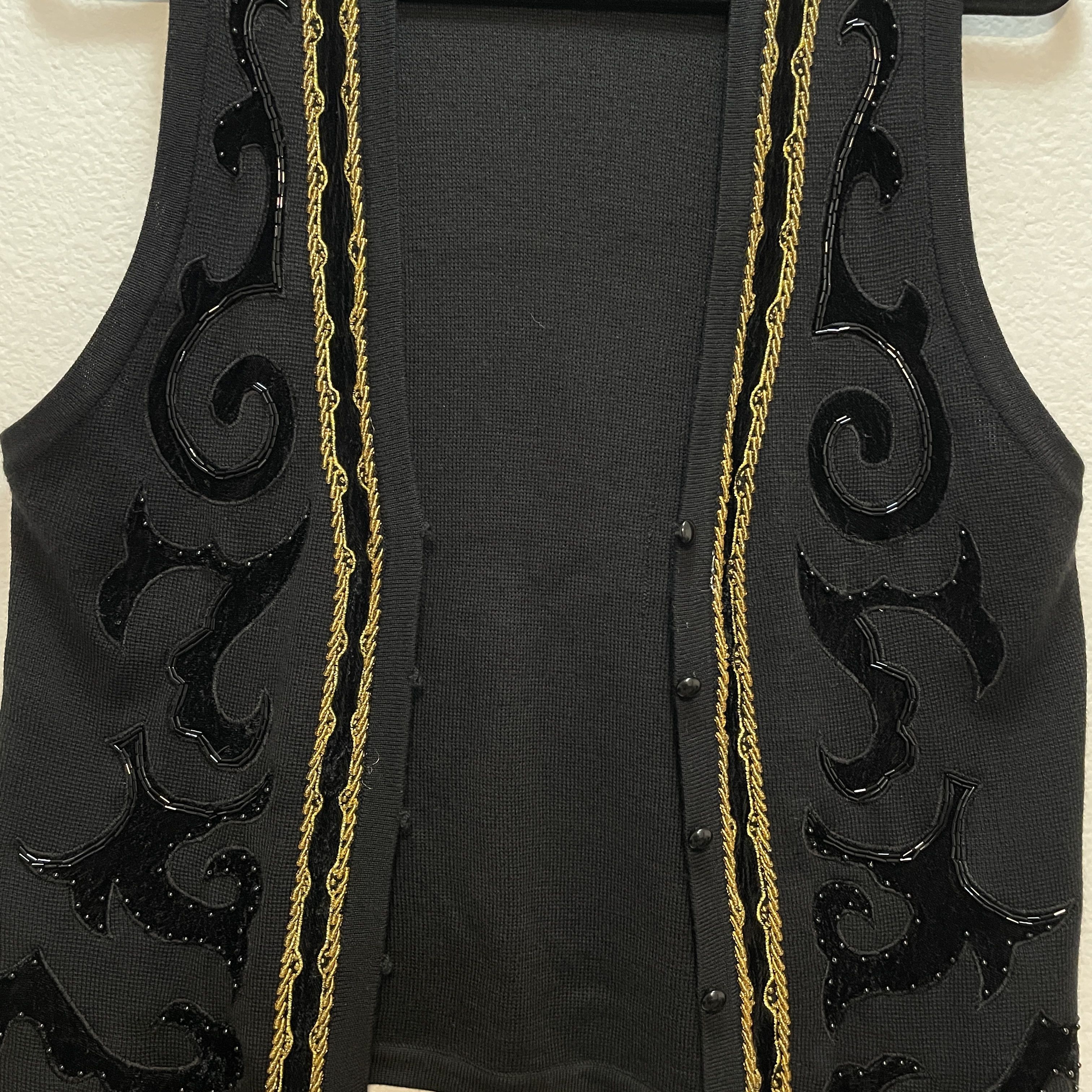 Other Rafaella Black / Gold Vintage 90s Vest Size M / US 6-8 / IT 42-44 - 5 Thumbnail