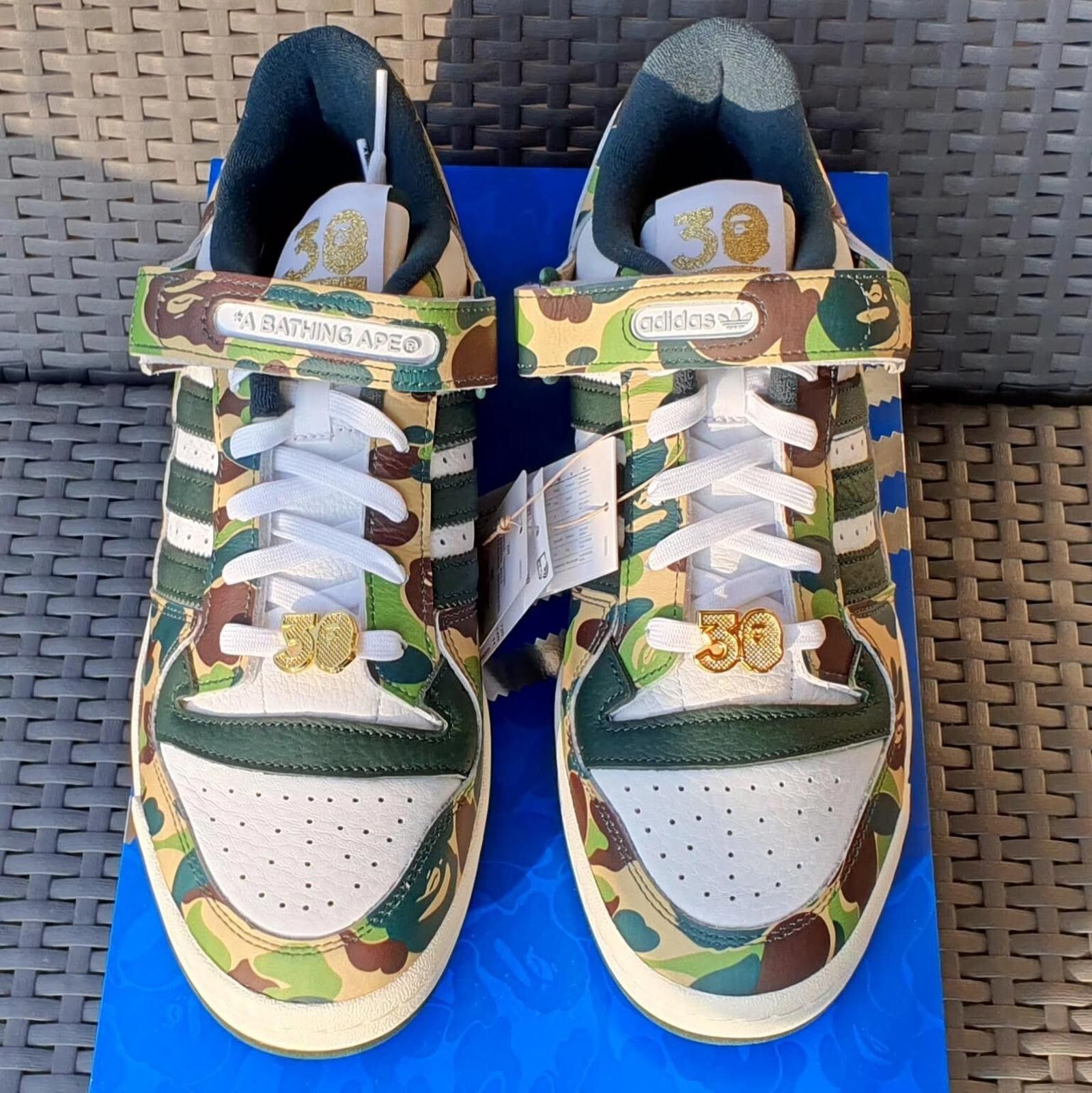 Adidas Mens Adidas Forum 84 Low 'Bape 30th Anniv Green Camo' US11.5 Size US 11.5 / EU 44-45 - 5 Thumbnail