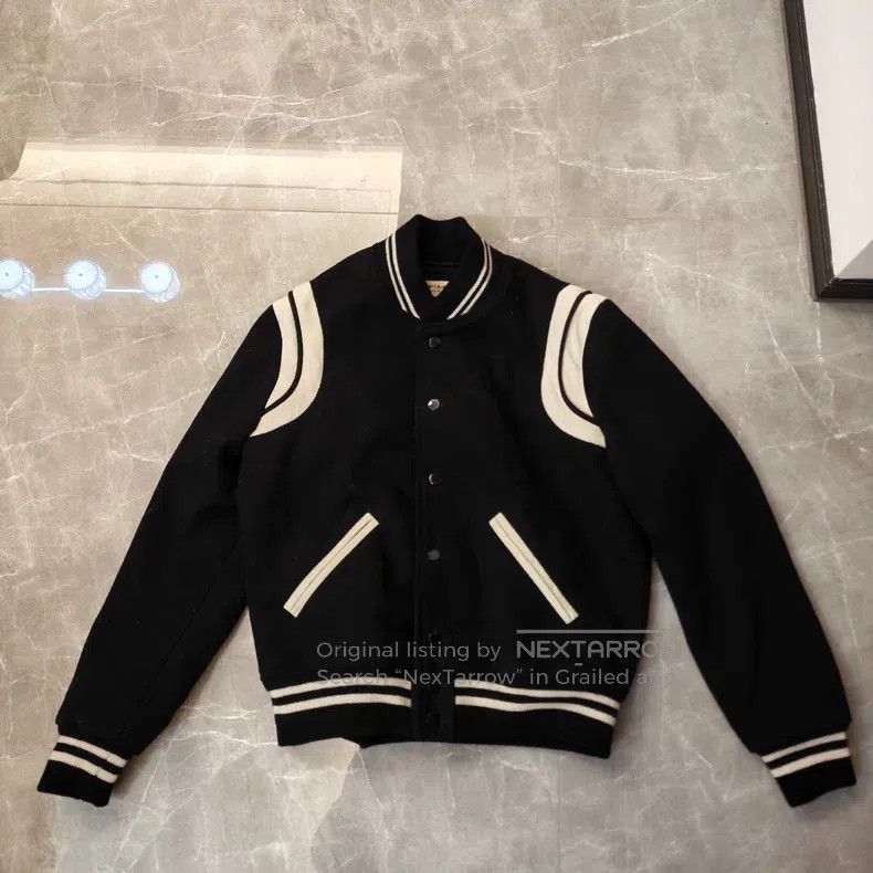 Saint Laurent Paris Saint Laurent Paris Black and White Baseball Jersey Size US M / EU 48-50 / 2 - 1 Thumbnail