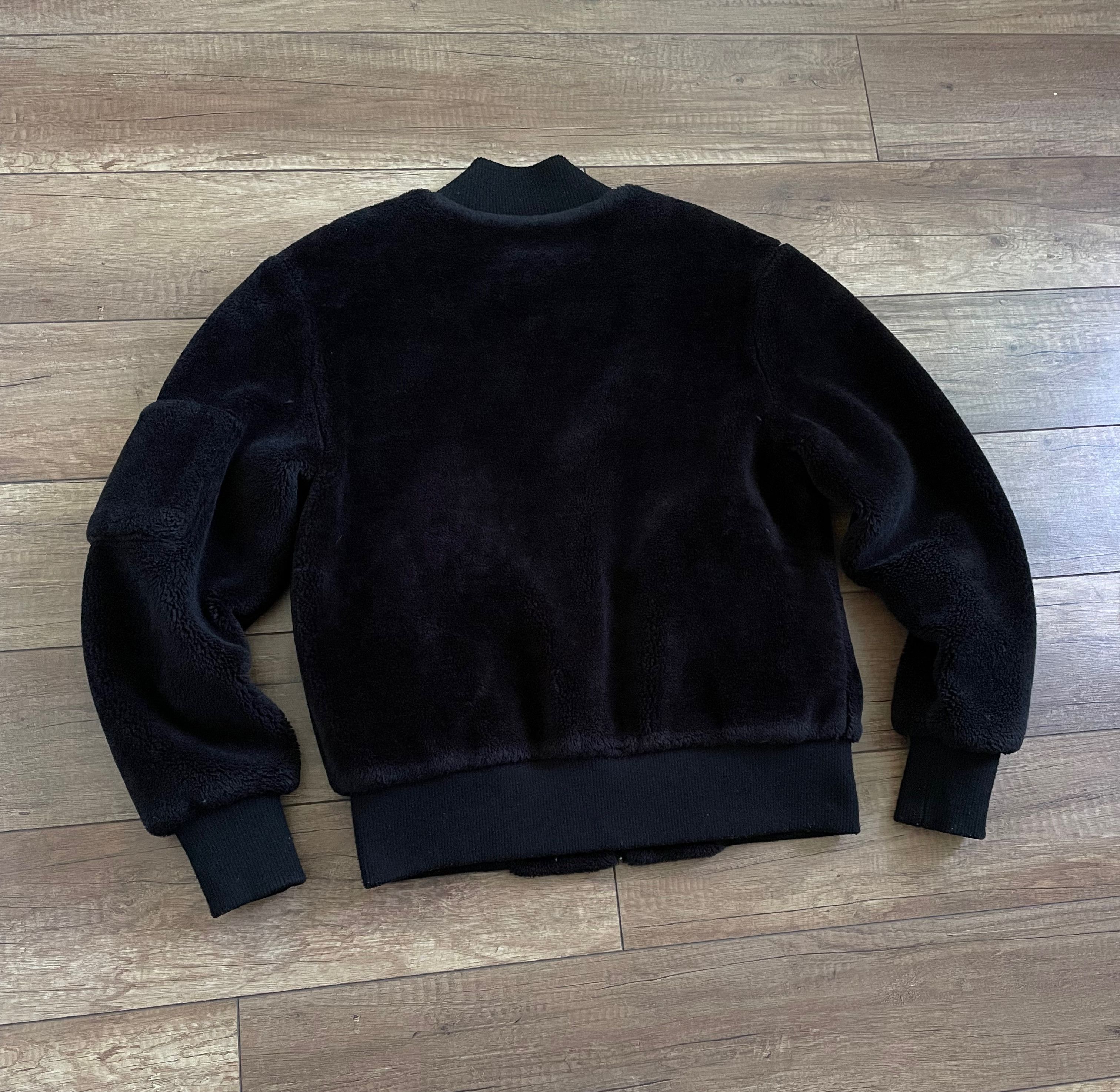Other The New County Black Fluffy Teddy Fleece MA1 Bomber Jacket Size US M / EU 48-50 / 2 - 6 Thumbnail