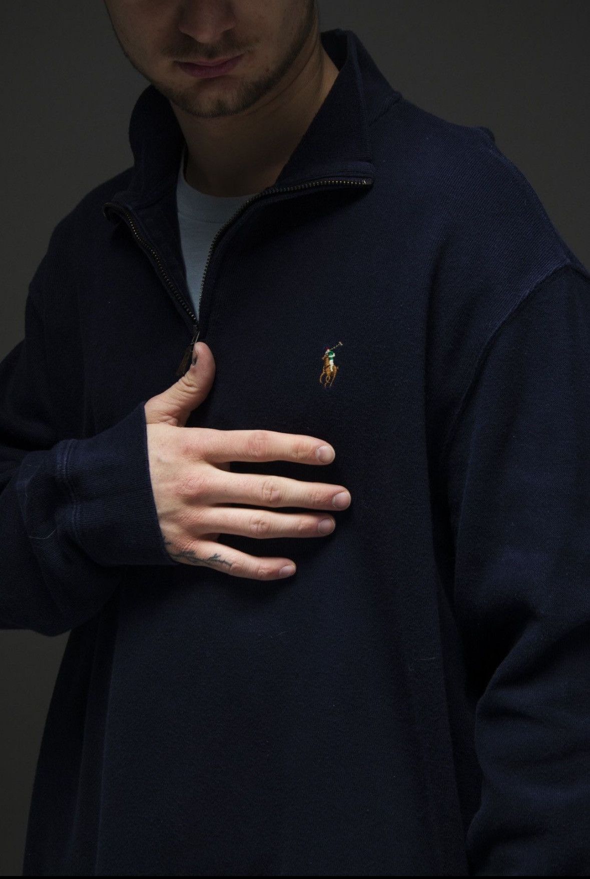 Polo Ralph Lauren × Ralph Lauren × Vintage Vintage zip up sweatshirt Size US XL / EU 56 / 4 - 3 Thumbnail
