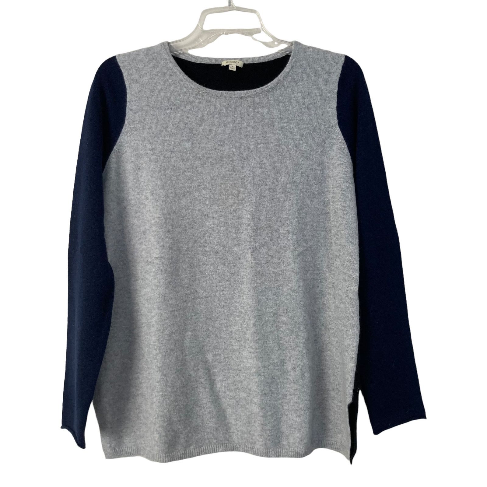 Other PROJECT Colorblock Gray Black Blue 100% Cashmere Sweater M Size M / US 6-8 / IT 42-44 - 6 Thumbnail