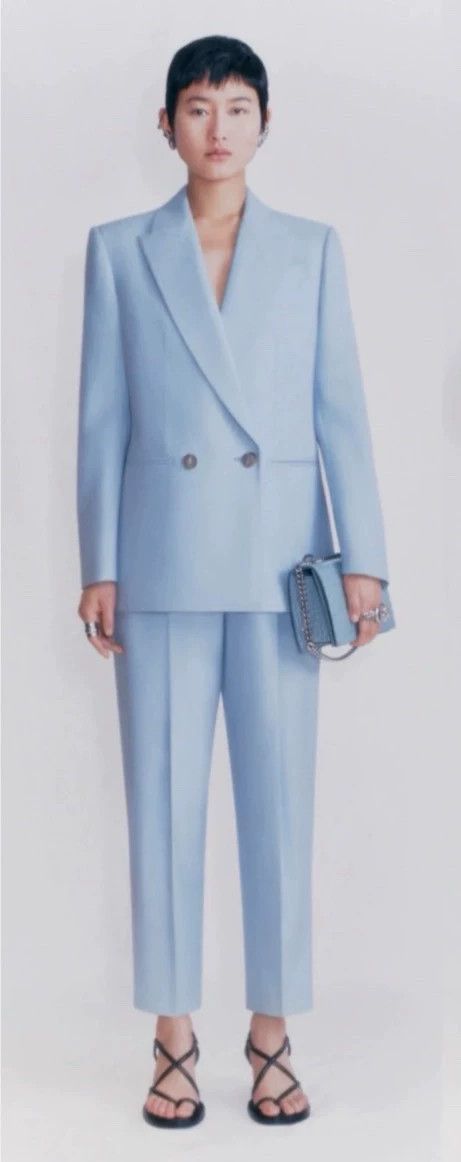 Alexander McQueen Alexander McQUEEN Haze blue women's suit, men can also wear Size XS / US 0-2 / IT 36-38 - 2 Thumbnail