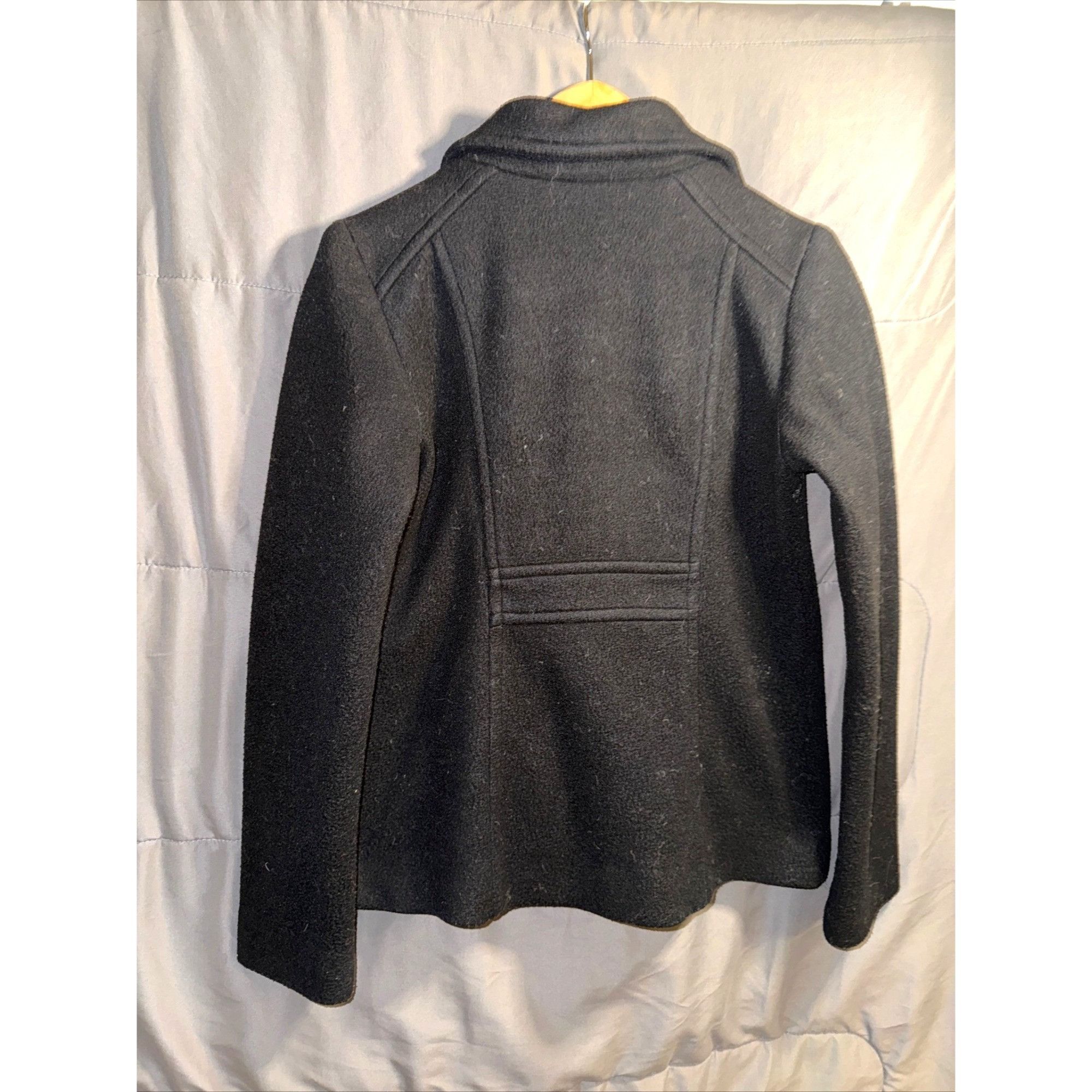 Other Rosette By Becool Women's Black Wool-Blend Peacoat Jacket Si Size S / US 4 / IT 40 - 2 Thumbnail