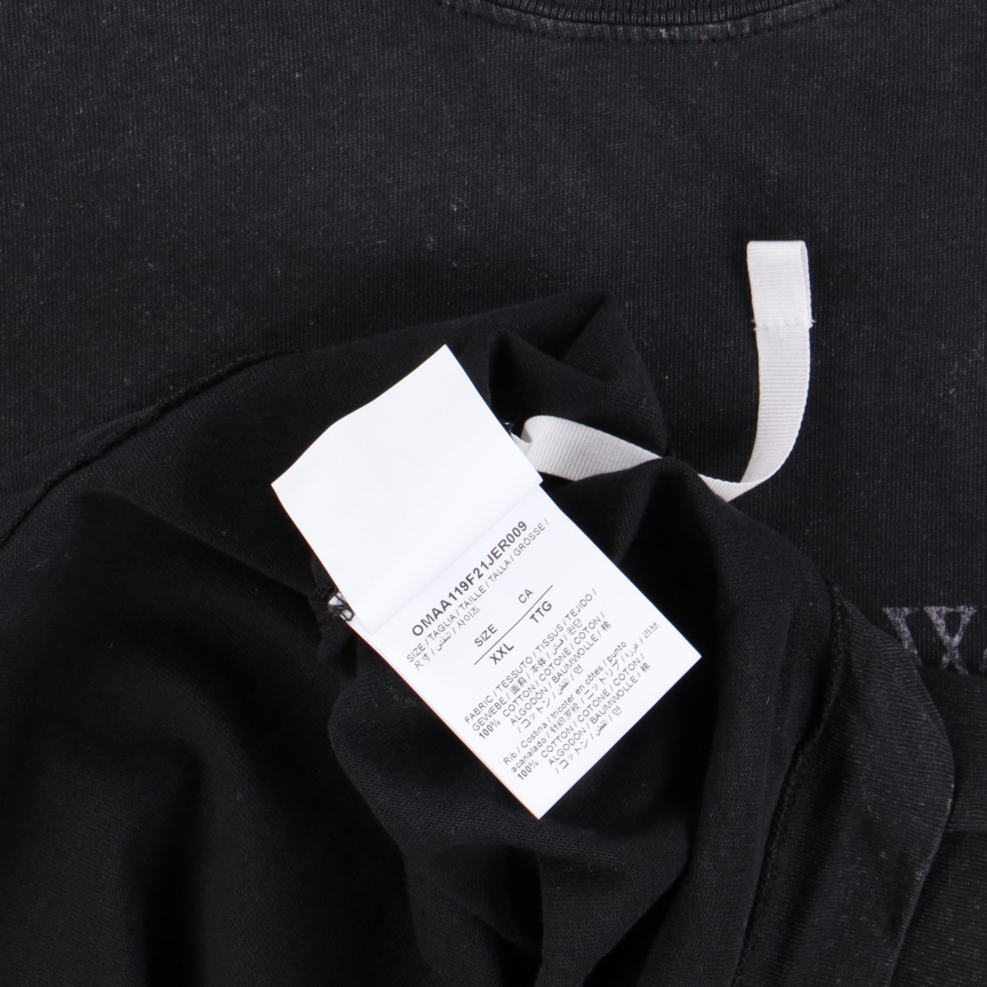 Off-White Washed Black Vintage Logo Oversized Skate T-Shirt Size US XXL / EU 58 / 5 - 6 Thumbnail