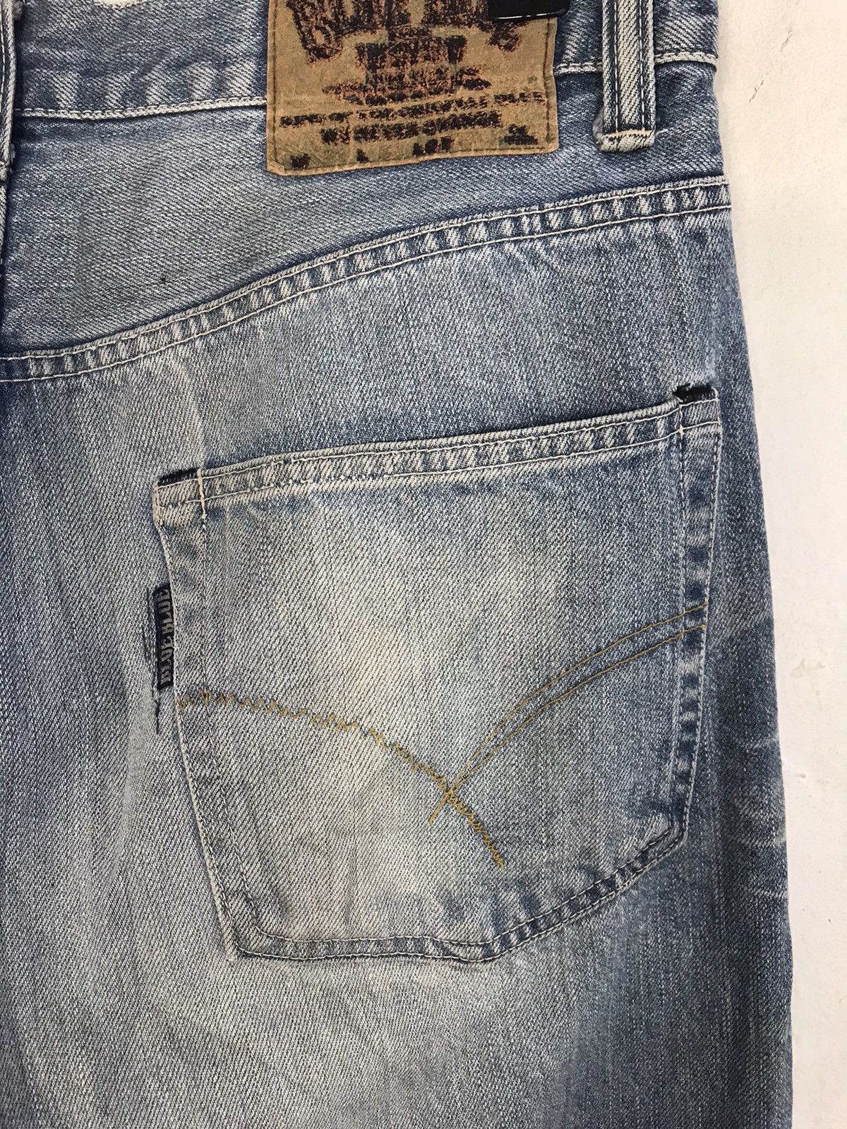 Blue Blue Japan Blue Blue Japanese Brand Beauty Faded Denim Straight Cut Size US 33 - 6 Thumbnail