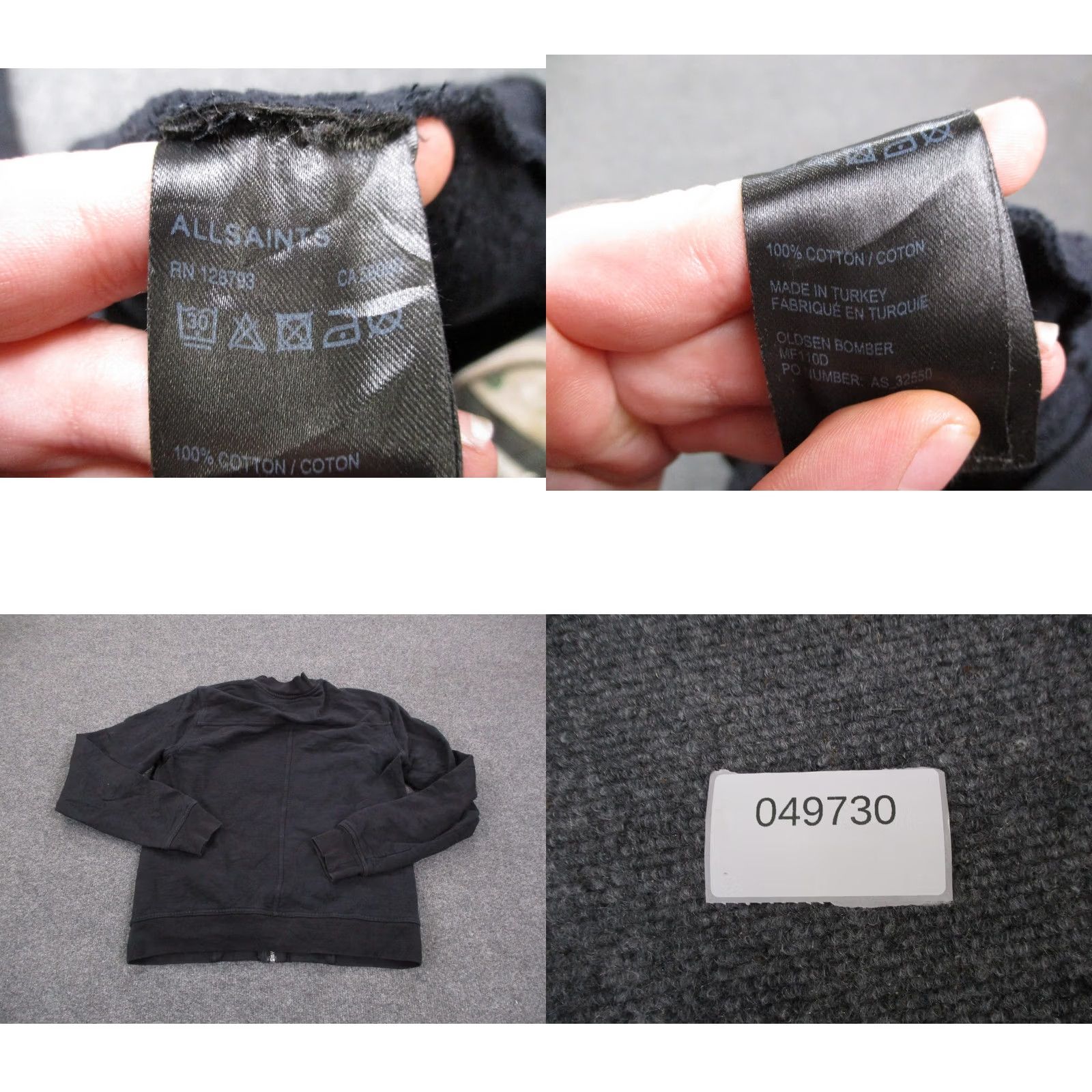 Allsaints AllSaints Jacket Mens S Black Lightweight Windbreaker Logo Pockets Zip Regular Knit Dom: Casual Outdoors Style: Windbreaker Masculine/Mens Size US S / EU 44-46 / 1 - 8 Thumbnail