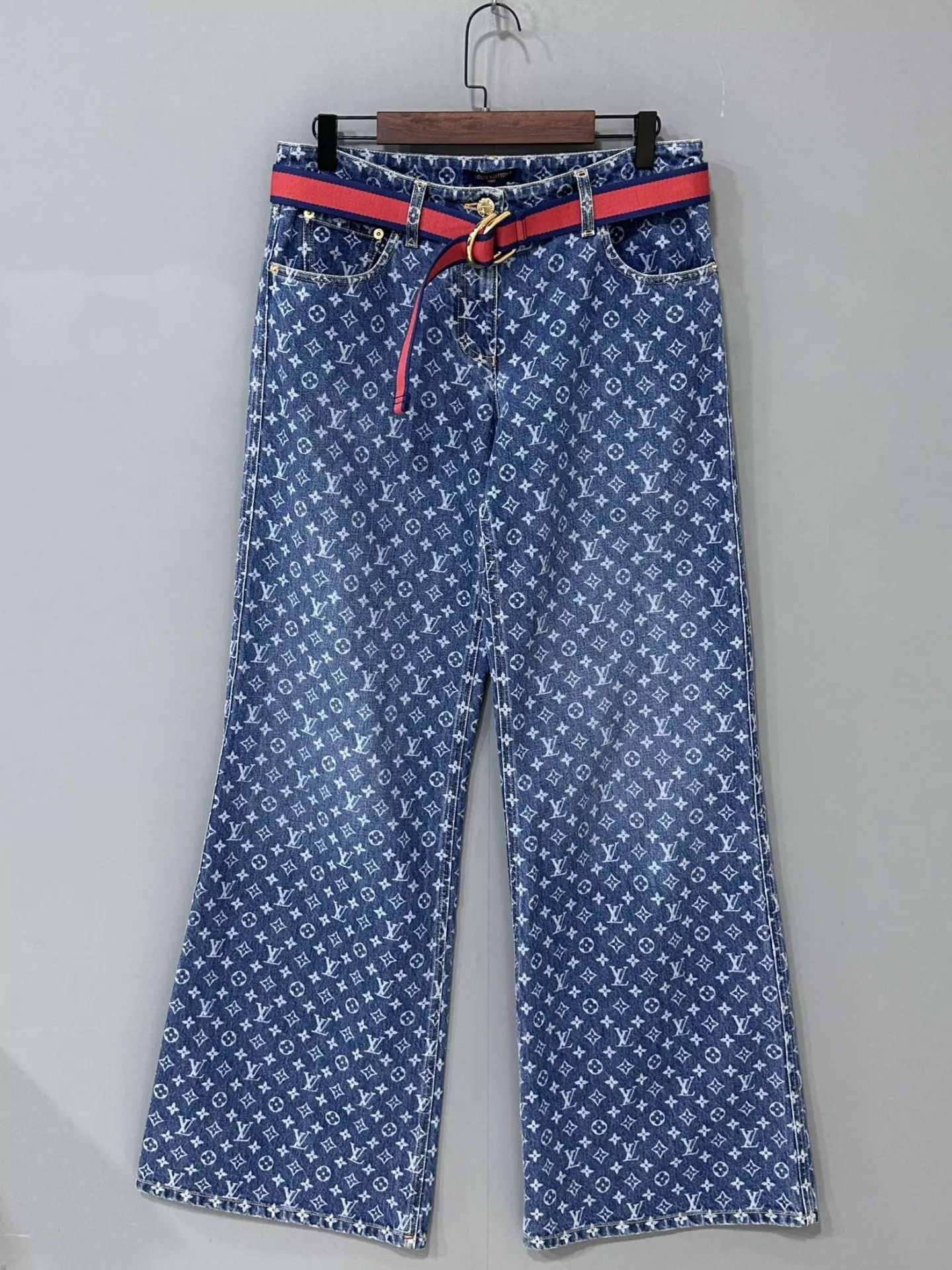 Louis Vuitton LV America's Cup All-Over Print Jeans 40 Size 28" / US 6 / IT 42 - 1 Thumbnail