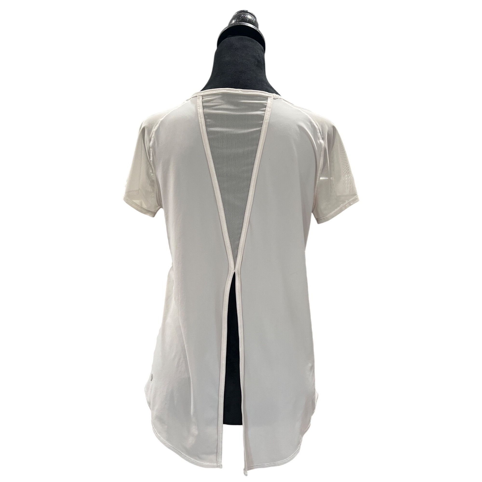 Lululemon Lululemon Mix & Mesh Short Sleeve Tee Size SmallWhite Size S / US 4 / IT 40 - 3 Thumbnail