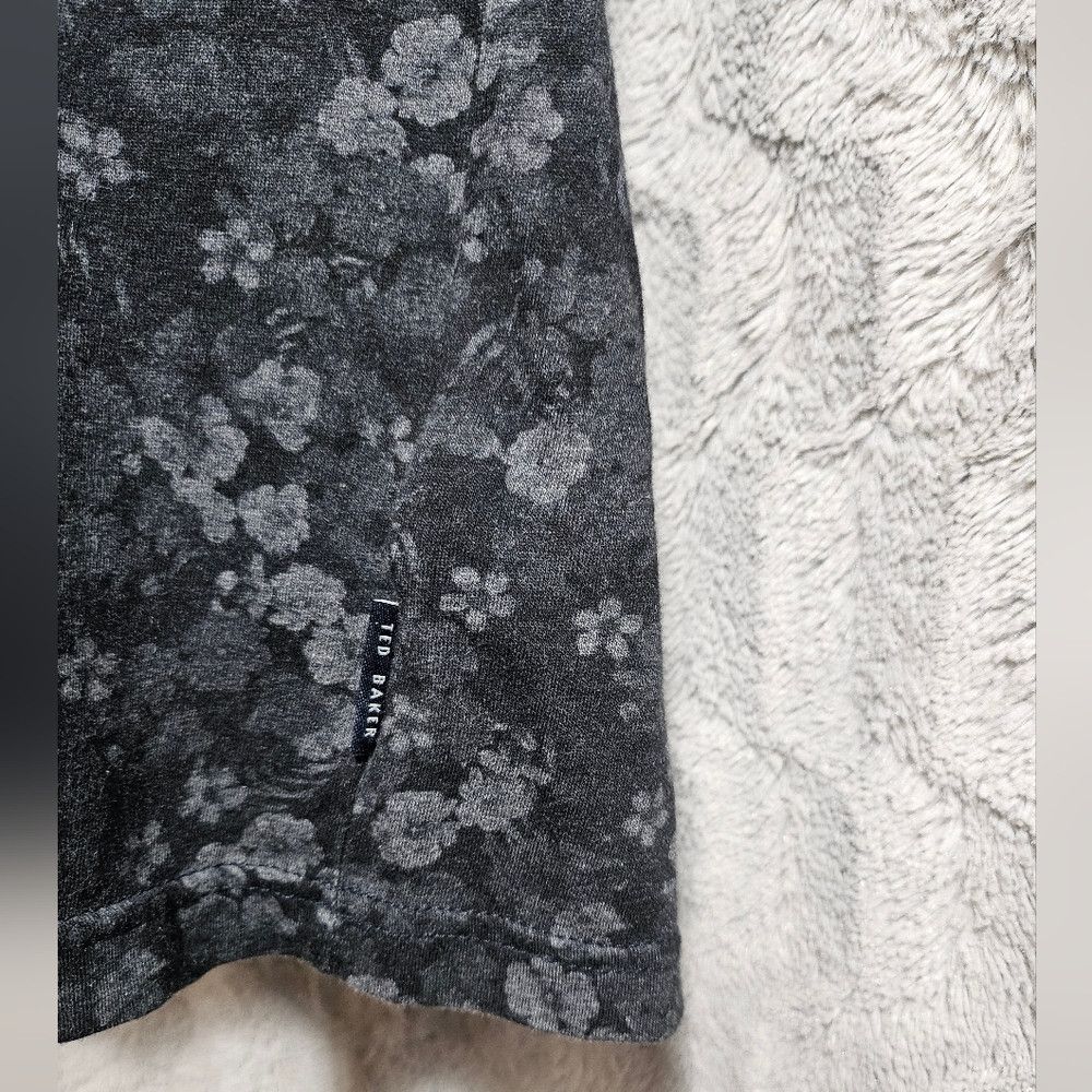 Ted Baker Ted Baker Mens Polo Shirt Black Gray Floral 5 Large Size US L / EU 52-54 / 3 - 4 Thumbnail