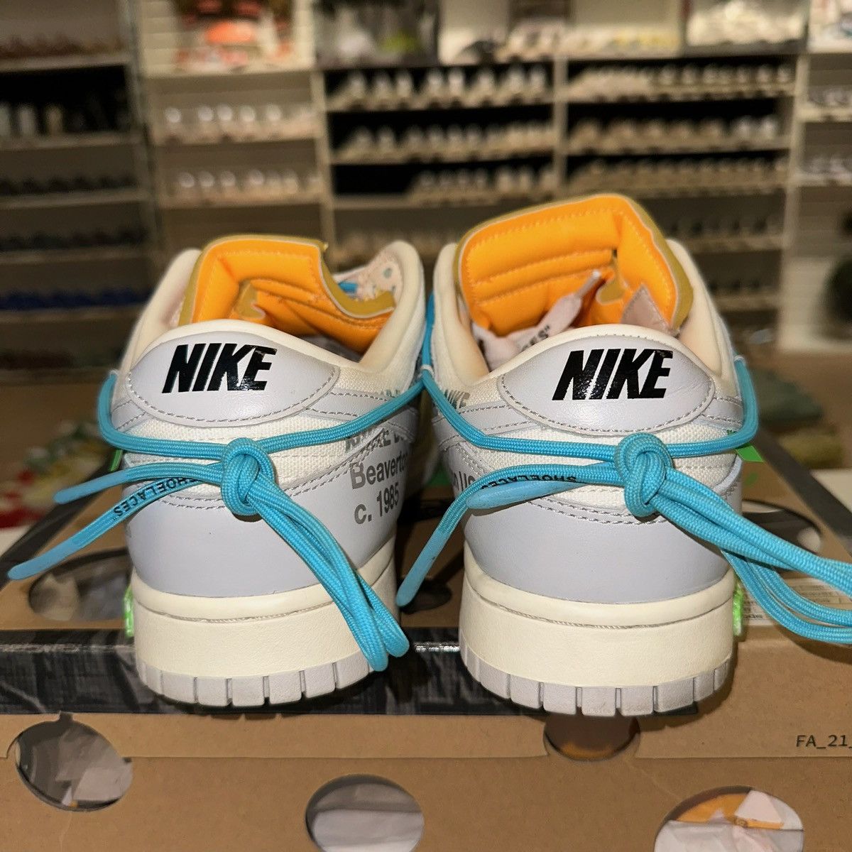 Nike × Off-White × Virgil Abloh Size 9.5 - Nike Dunk Low x Off-White Lot 02 of 50 DM1602-115 Size US 9.5 / EU 42-43 - 3 Thumbnail
