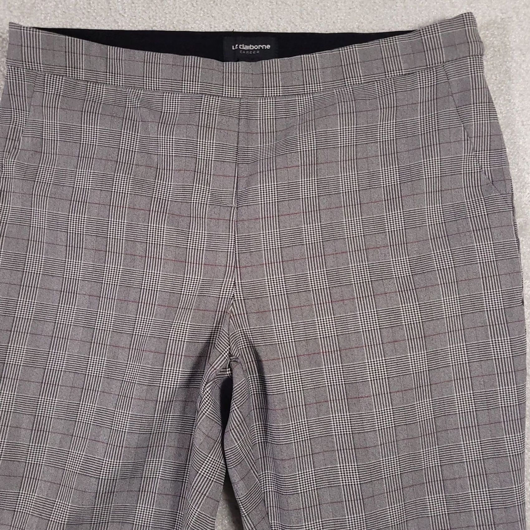 Liz Claiborne Liz Claiborne Career Emma Classic Ankle Plaid Pattern Pants Pull On Women's 14 Size 36" / US 14 / IT 50 - 3 Thumbnail