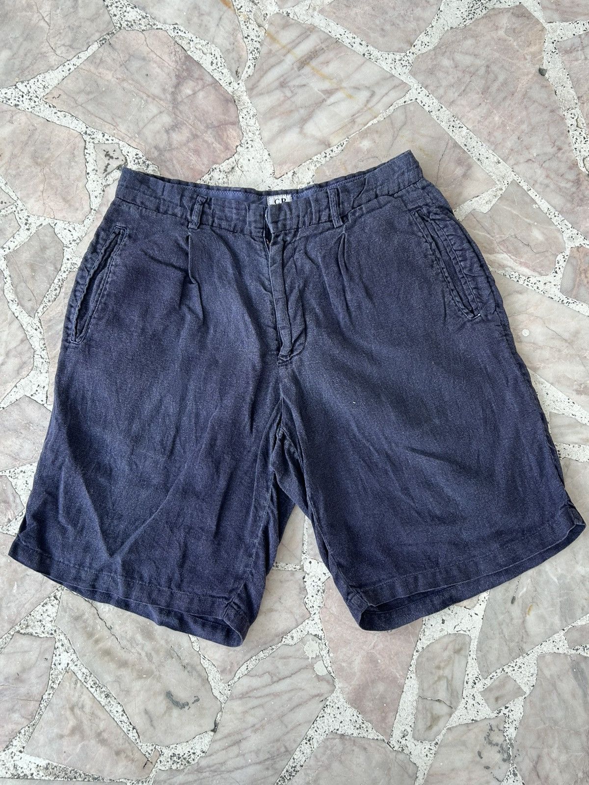 C.P. Company C.P. Company Vintage Linen Blue Shorts Size US 32 / EU 48 - 1 Thumbnail