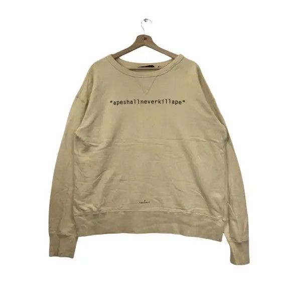 Bape Vtg 90’ BAPE A BATHING APE Shall Never Kill Sweatshirt Size US XL / EU 56 / 4 - 1 Thumbnail
