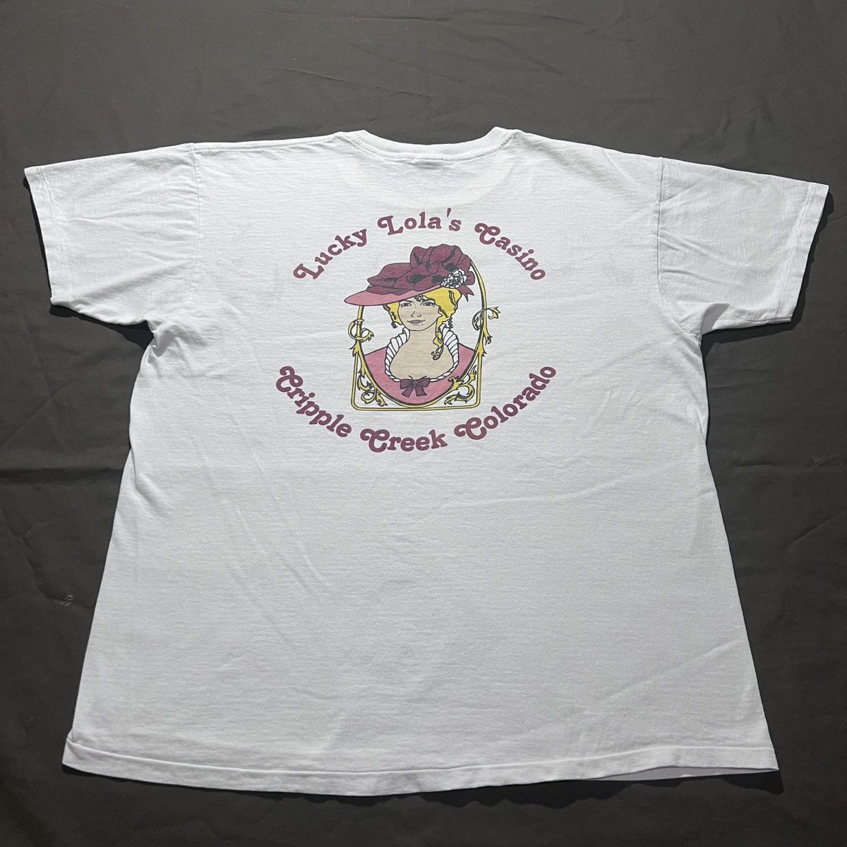 Vintage Vintage 90s Lucky Lola's Casino Cripple Creek Graphic Tee Size US XL / EU 56 / 4 - 2 Thumbnail