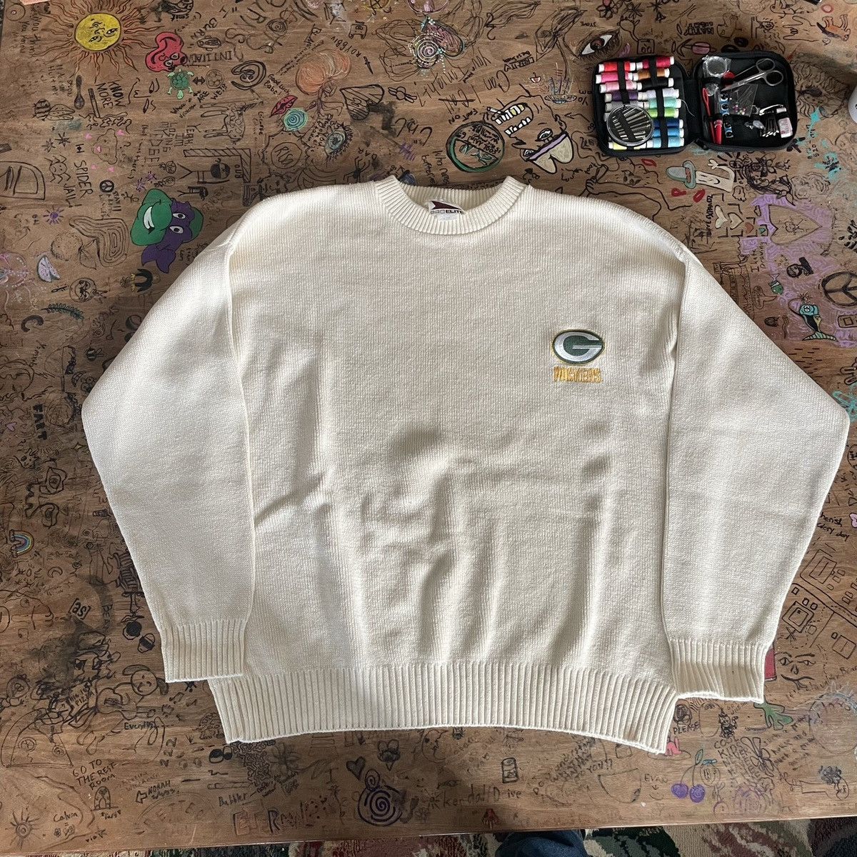 NFL × Vintage Vintage Packers Knit Sweater Size US XL / EU 56 / 4 - 1 Thumbnail