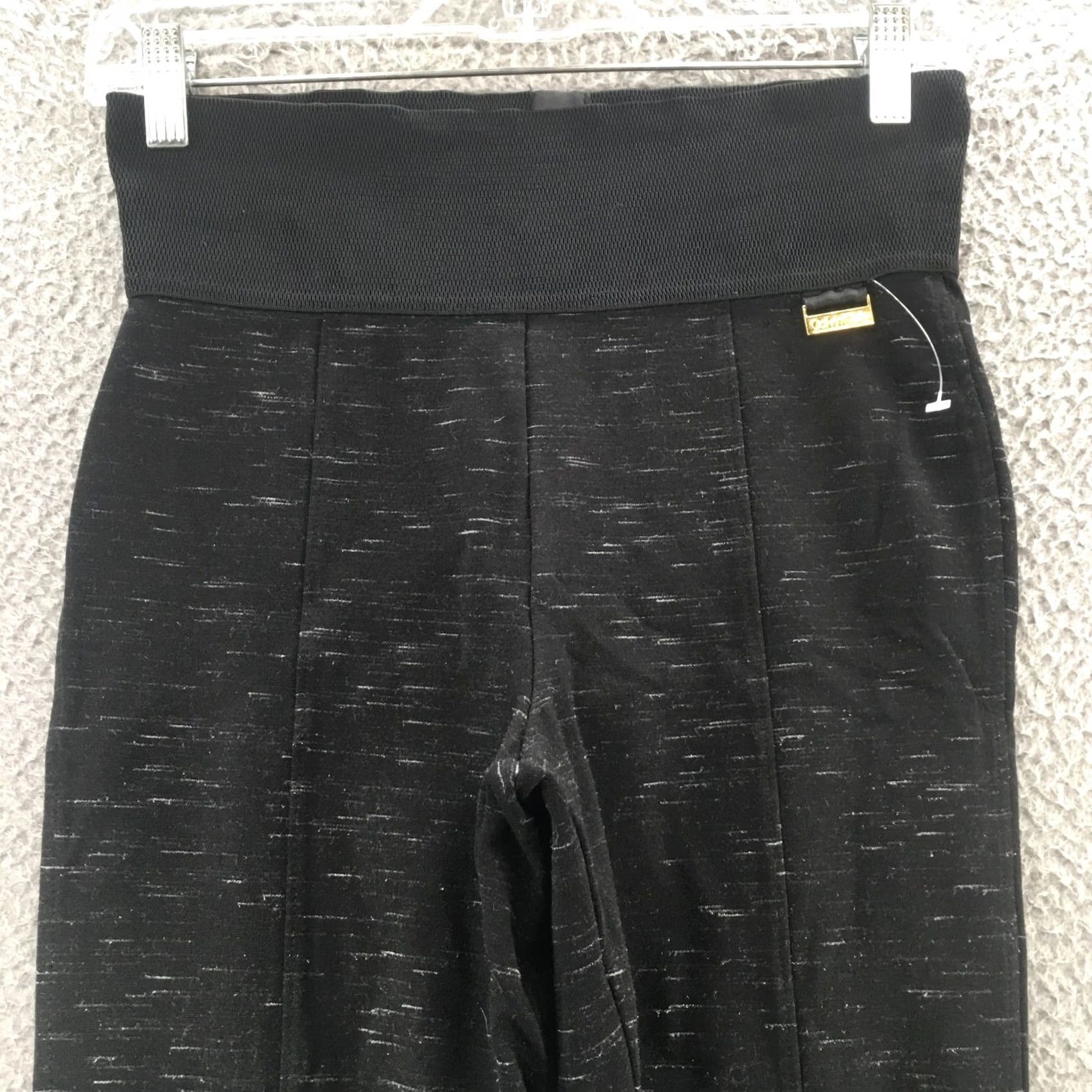 Calvin Klein Calvin Klein Leggings Womens S Black High Rise Pull On Skinniy 27x28 Inseam 28 Size S Size 28" / US 6 / IT 42 - 2 Thumbnail