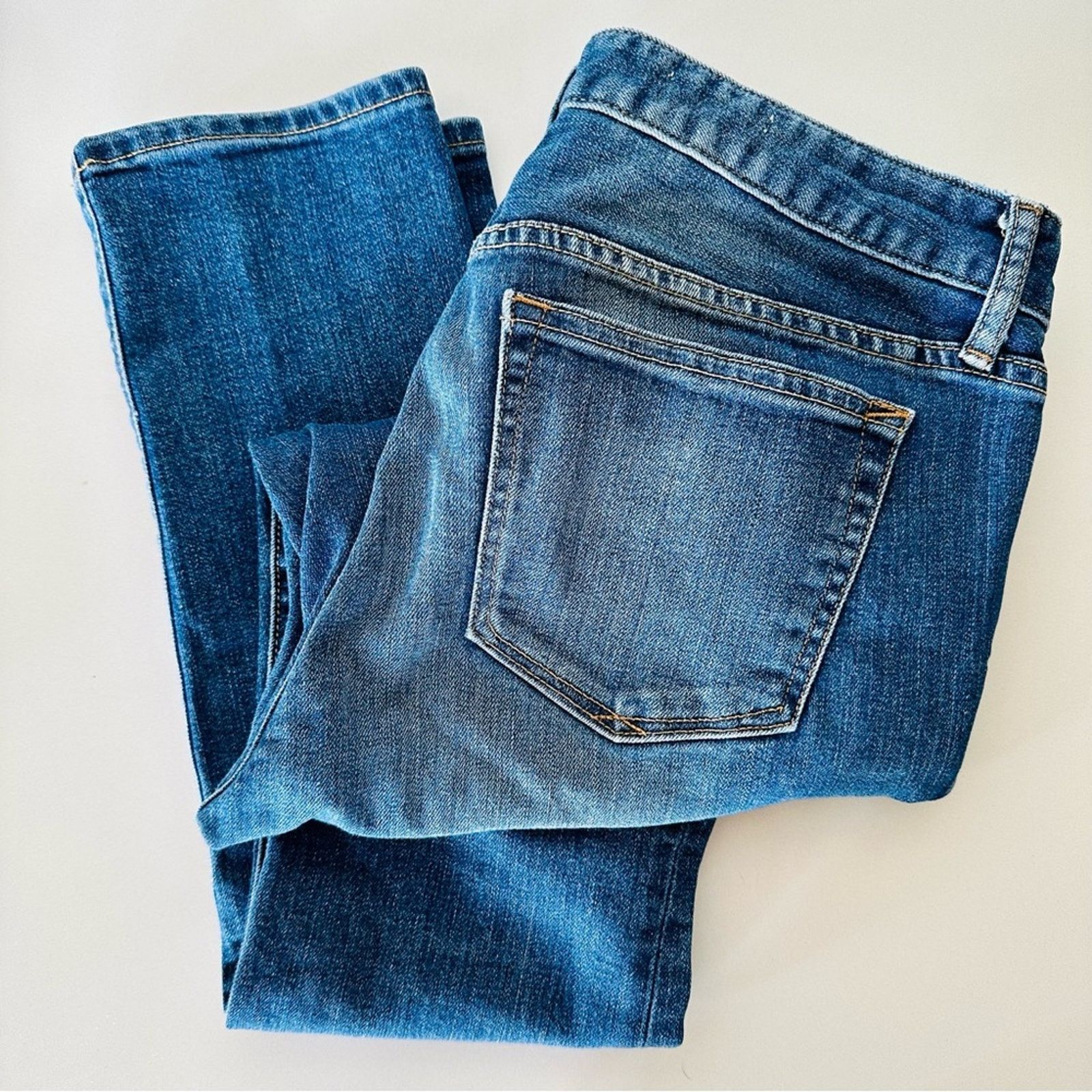 Gap GAP Blue Medium Wash Always Skinny Mid High Rise Denim Jeans Size 30" / US 8 / IT 44 - 6 Thumbnail