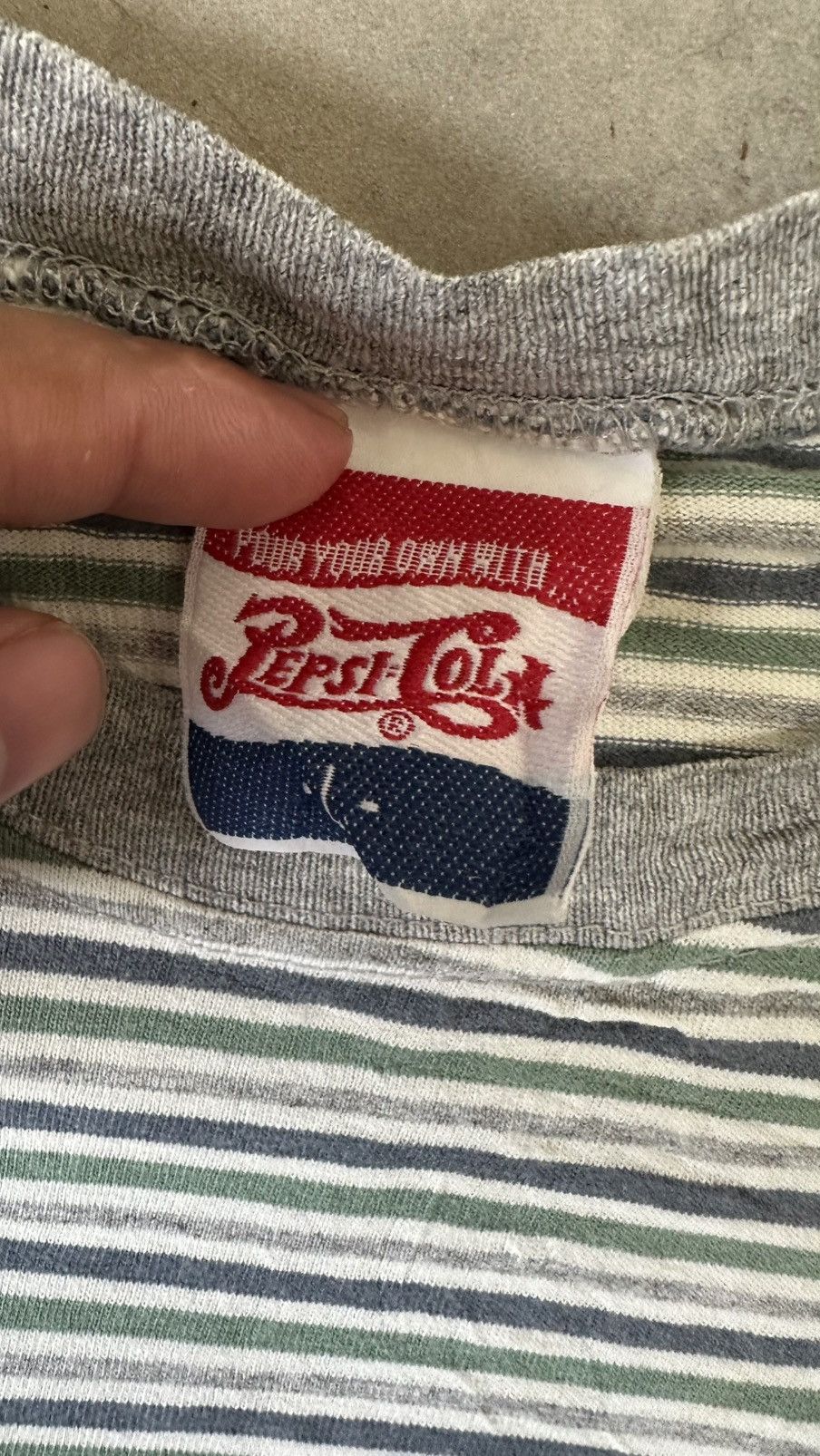 Pepsi VINTAGE PEPSI COLA STRIPES TEE Size US L / EU 52-54 / 3 - 4 Thumbnail