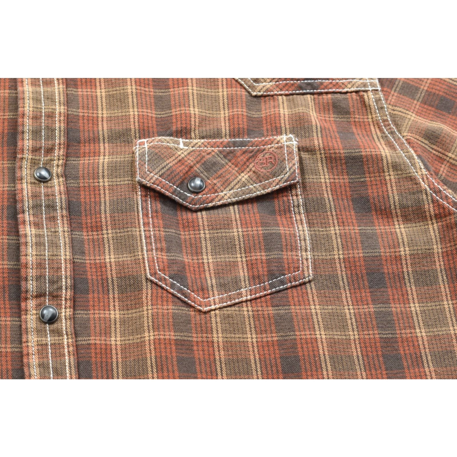 Vintage Blue Ranchwear Shirt Mens XL Brown Plaid Pearl Snap Western Long Sleeve Cotton Shirt Size US XL / EU 56 / 4 - 6 Thumbnail