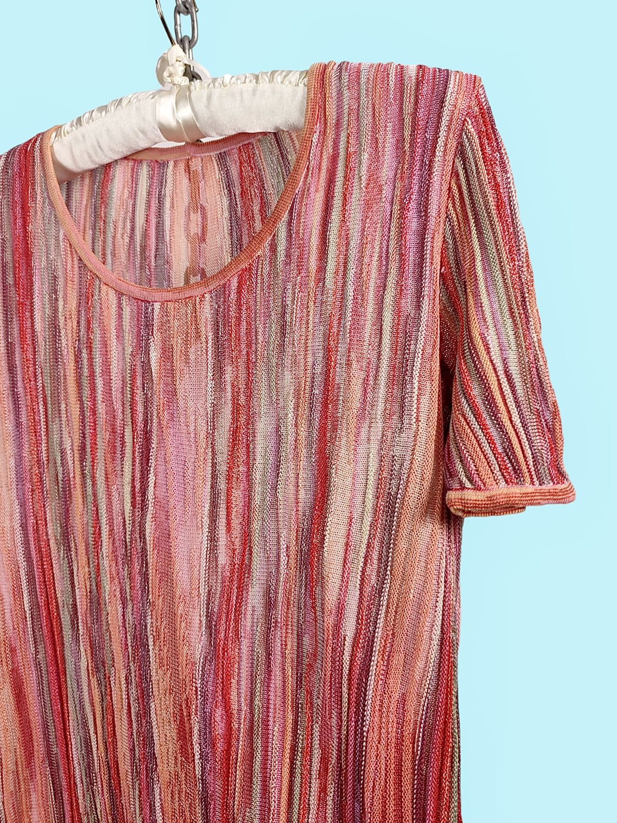 Missoni Missoni 3D Knit Cotton Rayon Blend Multicolor T-Shirt Size M / US 6-8 / IT 42-44 - 5 Thumbnail