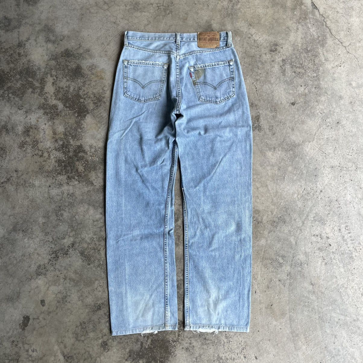 Levi's Vintage Clothing 🔥Vintage 1998 Levis 513 Splatter Paint Ripped Distress Jeans Size US 31 - 4 Thumbnail