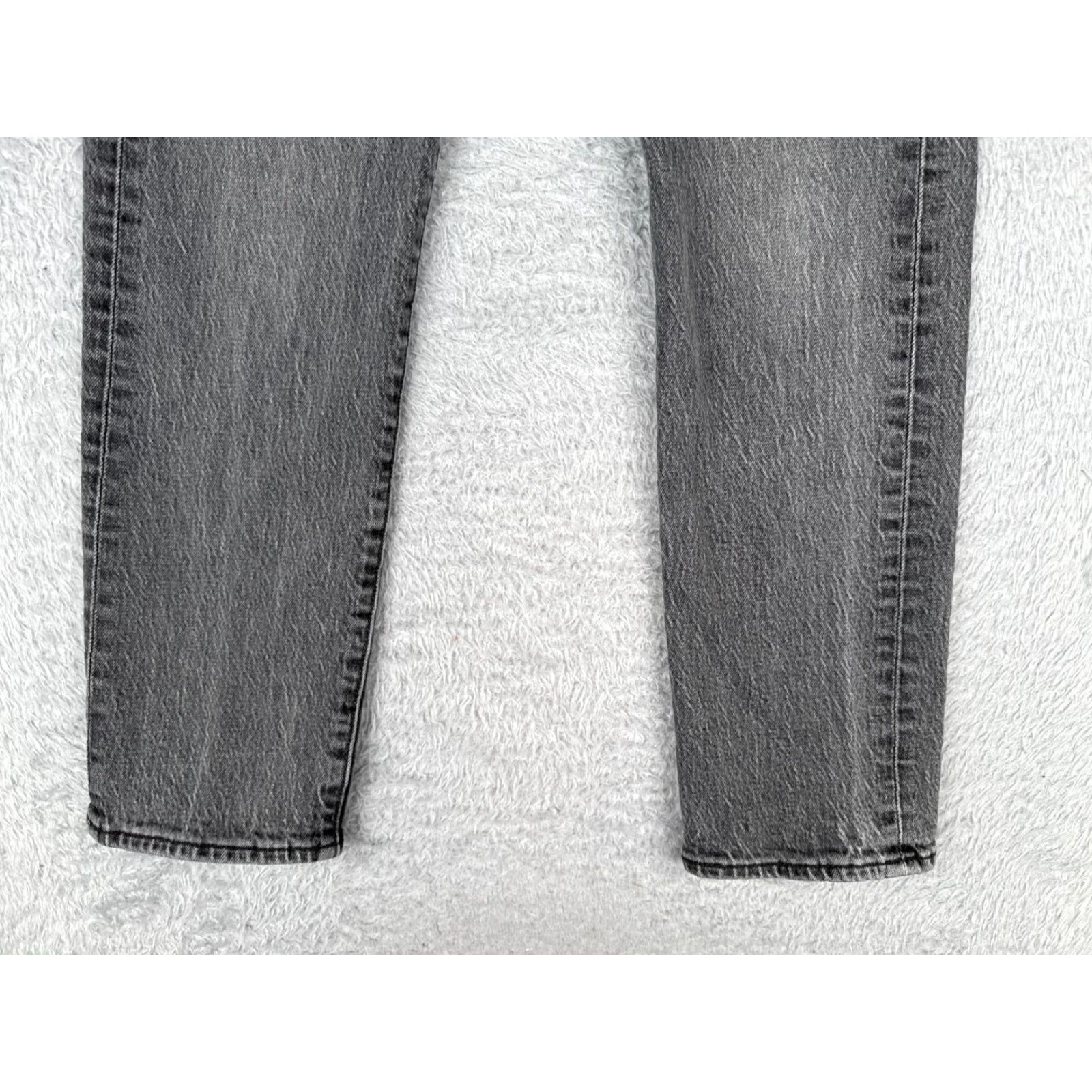 Levi's Levis Premium Jeans Womens 25 Black Denim Big E Wedgie Straight Mid Rise 24x25 Size 24" / US 00 / IT 34 - 2 Thumbnail