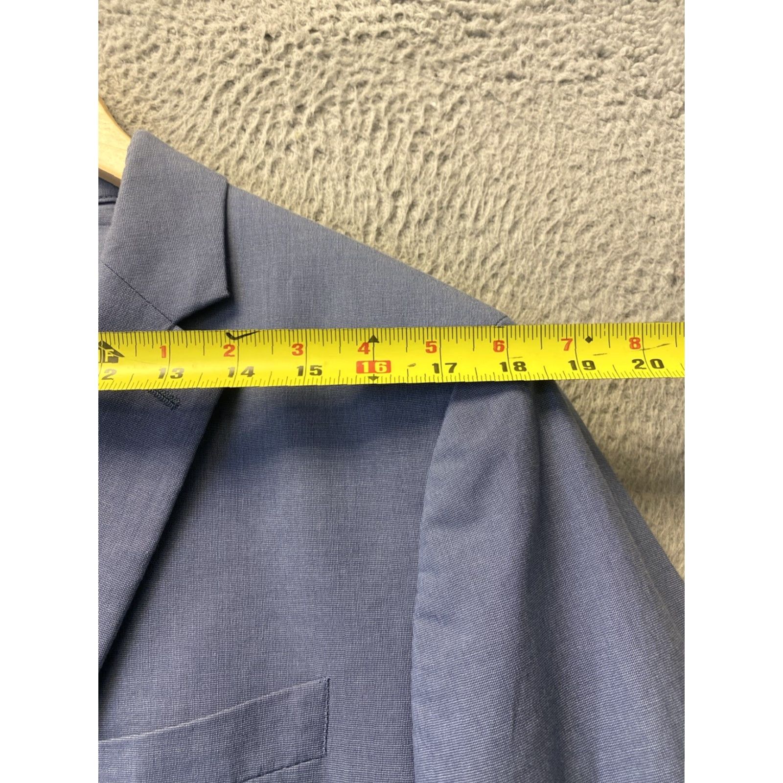 Banana Republic VINTAGE Banana Republic Men's Sport Coat Blazer 44R Blue Two-Button Single-Breasted Wool Spandex 90s Formal Size 44R - 7 Thumbnail