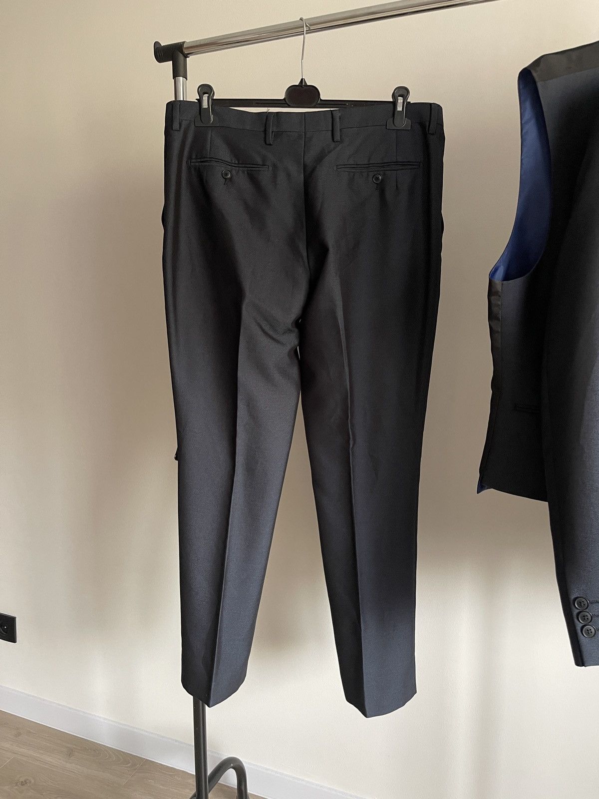 NEXT Classic suit next 44R blazer trousers vest gray dark blue Size 44R - 6 Thumbnail