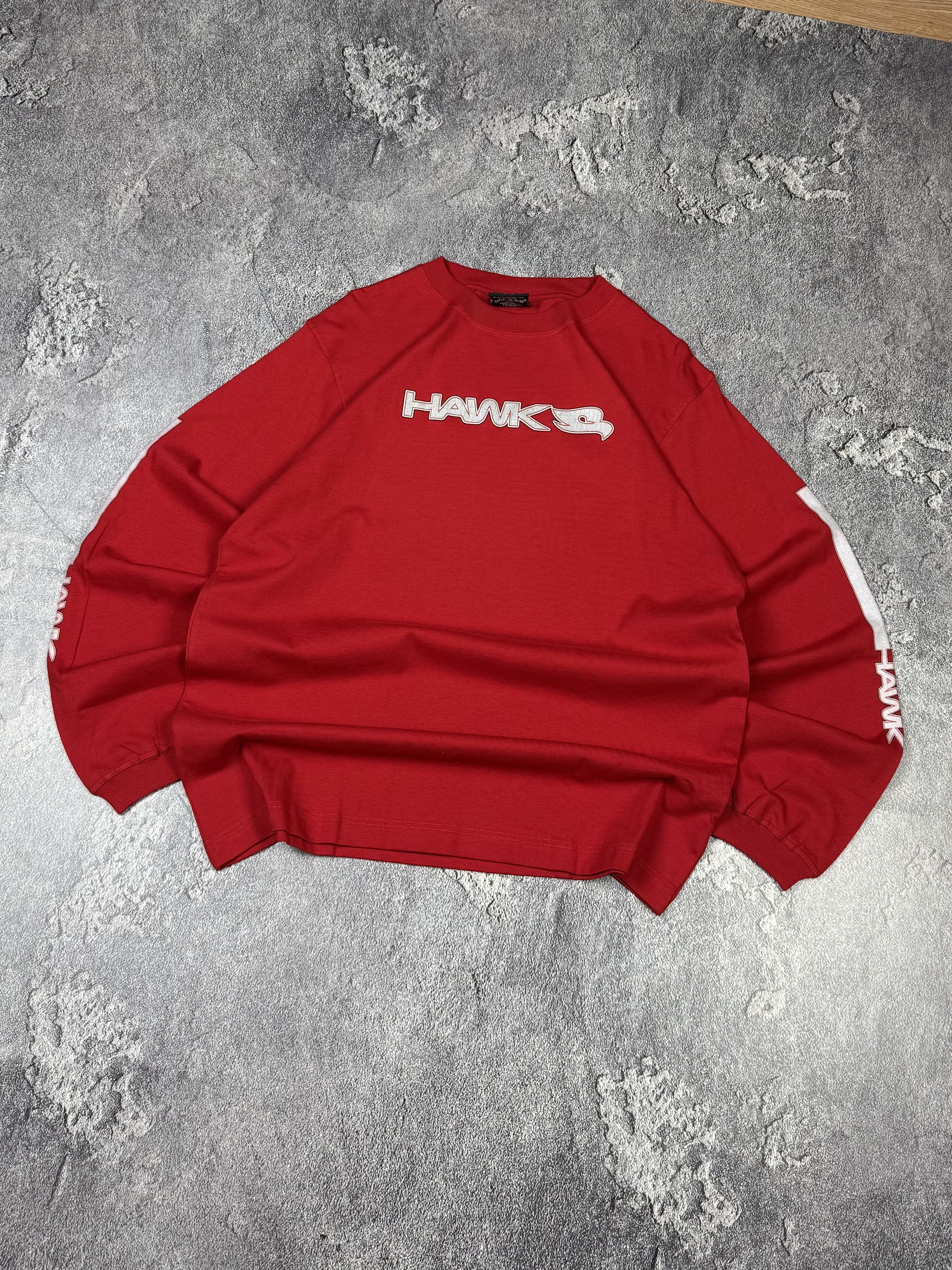 Tony Hawk Y2K Tony Hawk 2000s Red Silver Logo Longsleeve Skater Size US M / EU 48-50 / 2 - 2 Thumbnail
