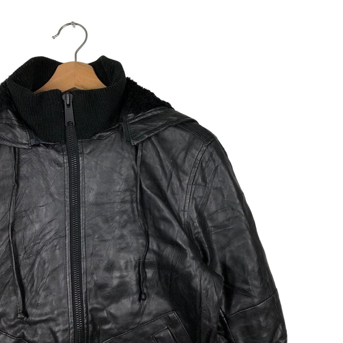 Genuine Leather 🔥90’s Soft Leather Bomber Jacket Azul Japan Made Size US S / EU 44-46 / 1 - 6 Thumbnail