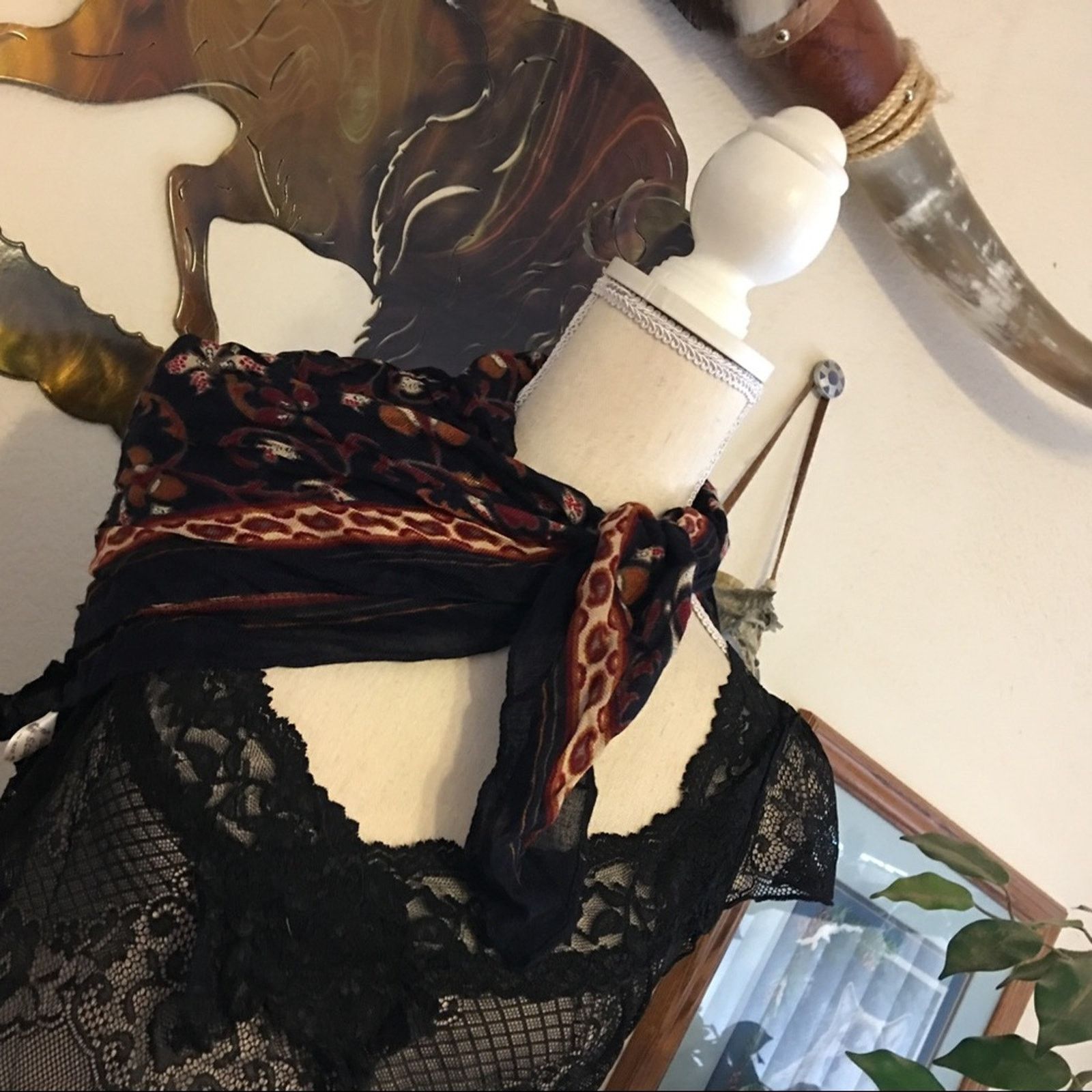 Other Navy print scarf 30” x 30” square Size ONE SIZE - 2 Thumbnail