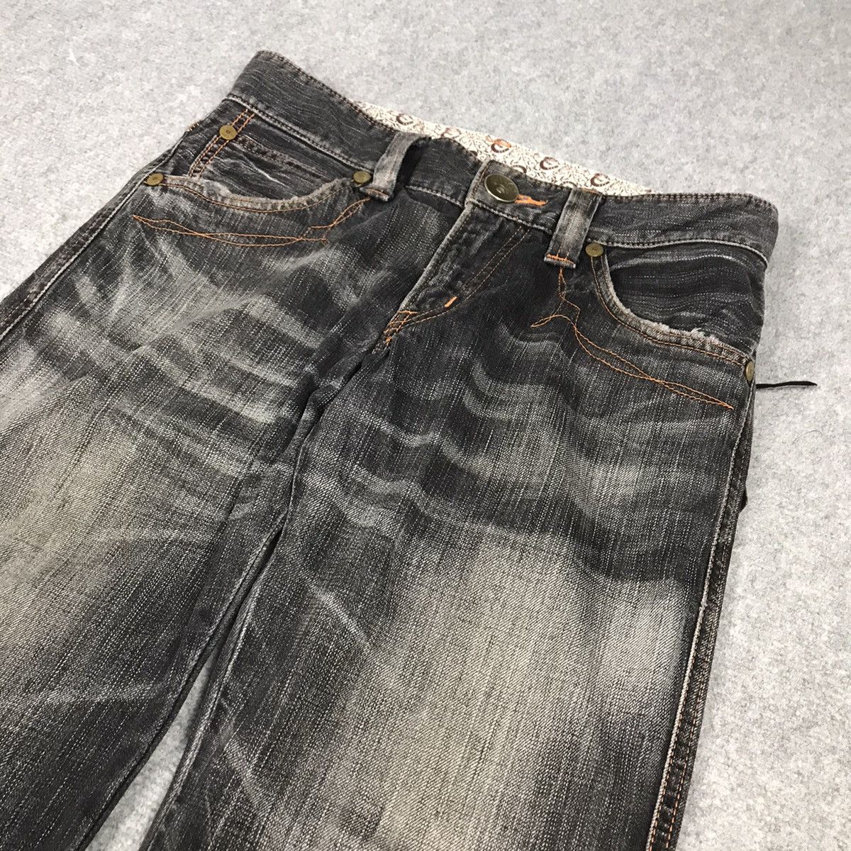 If Six Was Nine × Japanese Brand JAPAN STYLE DENIM BLACK FADED DISTRESSED PANTS Size US 28 / EU 44 - 7 Thumbnail