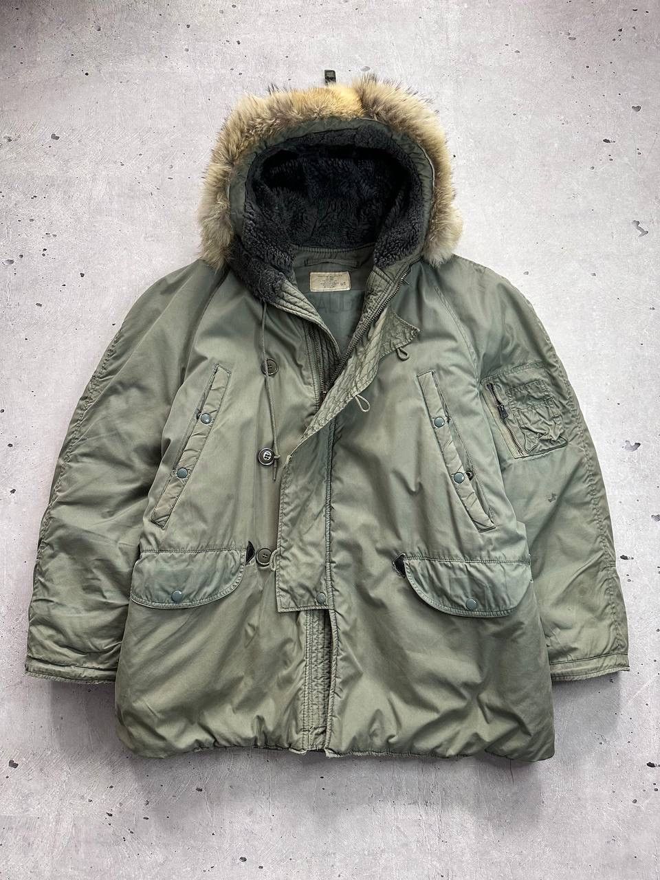 Alpha Industries US Army N-3B Flying Jacket MIL-J-6279H Vintage 70s Military Size US L / EU 52-54 / 3 - 1 Thumbnail