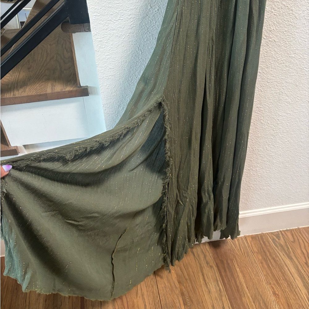 Other Boho Green and Gold Fringe Festival Dress Size S / US 4 / IT 40 - 5 Thumbnail