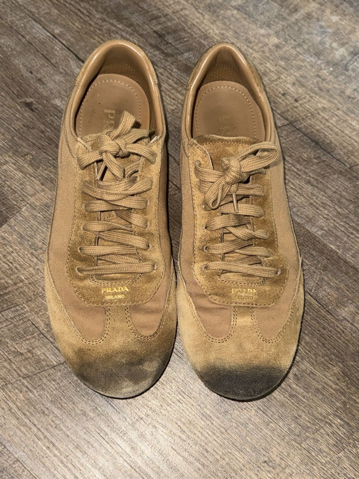 Prada Prada mixed media low profile sneaker Size US 8 / EU 41 - 1 Thumbnail