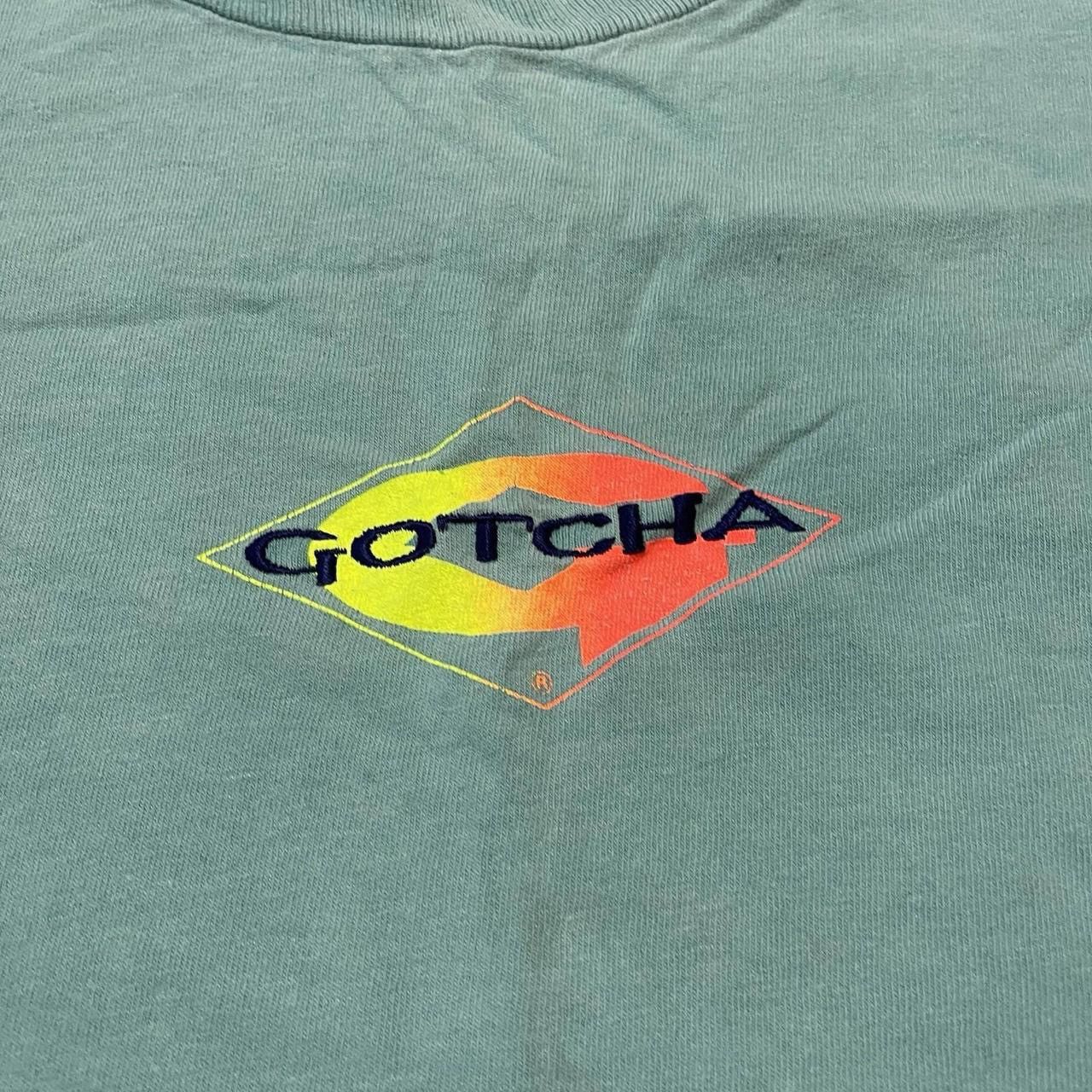 Gotcha Vintage Gotcha Center Logo Gradient Neon Surf T-Shirt L Size US L / EU 52-54 / 3 - 8 Thumbnail