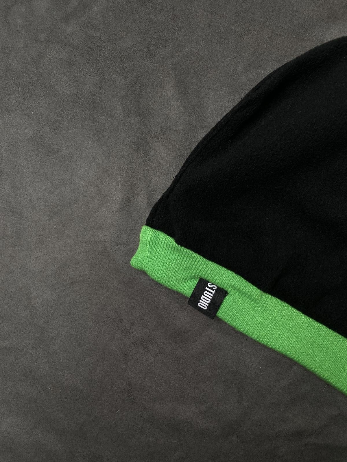 Japanese Brand Deadstock Faces Graphic No Cuff Knit Green Beanie Hats OS Size ONE SIZE - 8 Thumbnail
