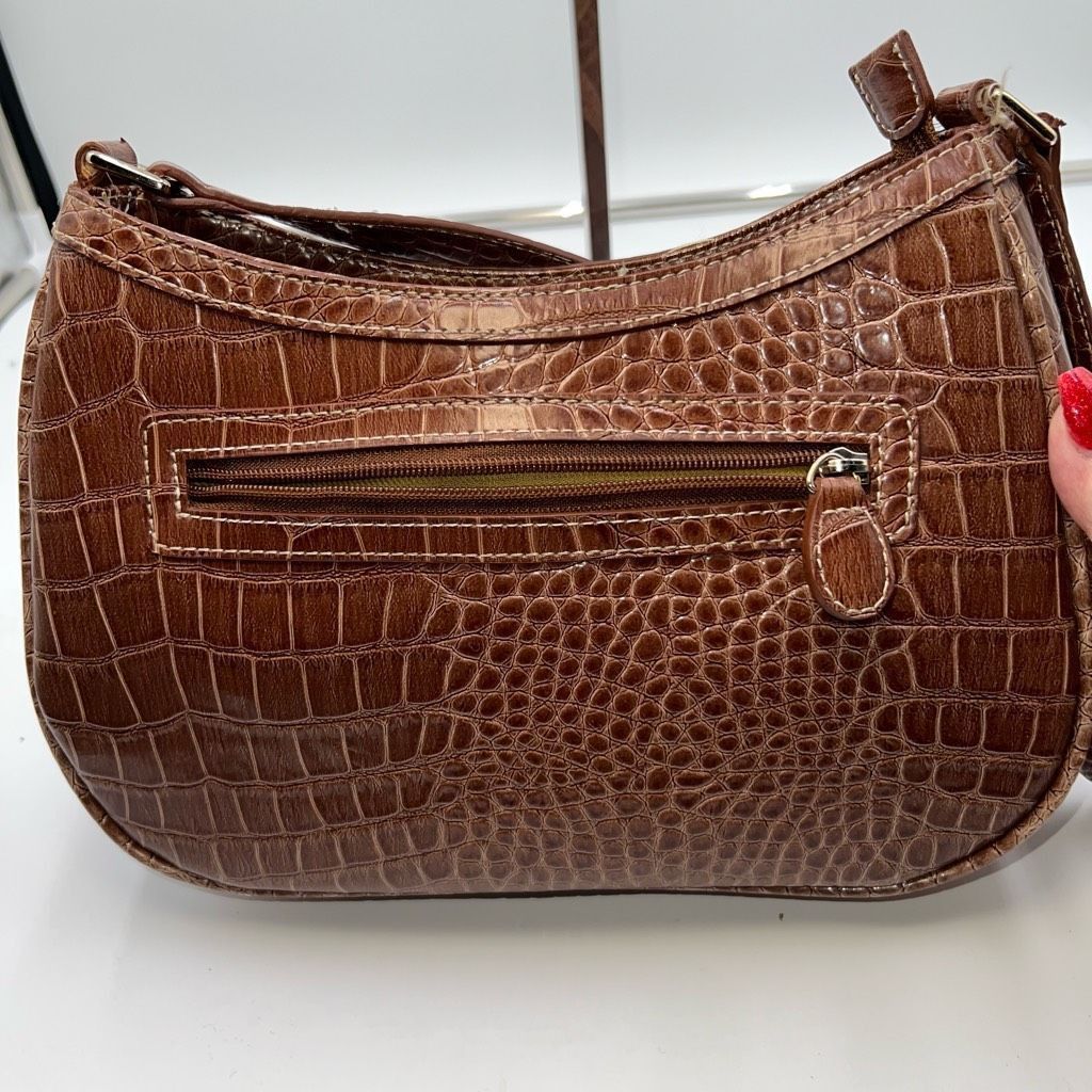Liz Claiborne Liz Claiborne Croc Embossed Vintage Organizer Shoulder Bag Size ONE SIZE - 6 Thumbnail